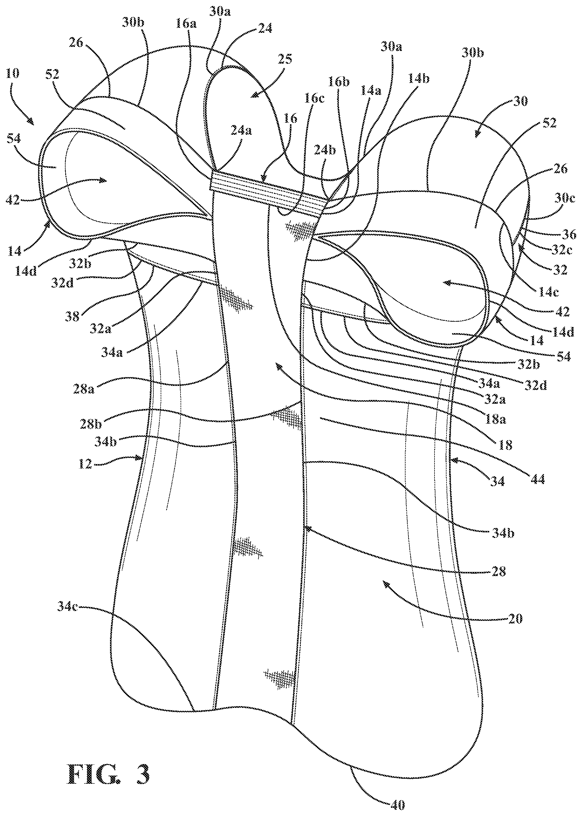 Patent US12310430 Figure 3 – Support shirts including a restriction panel