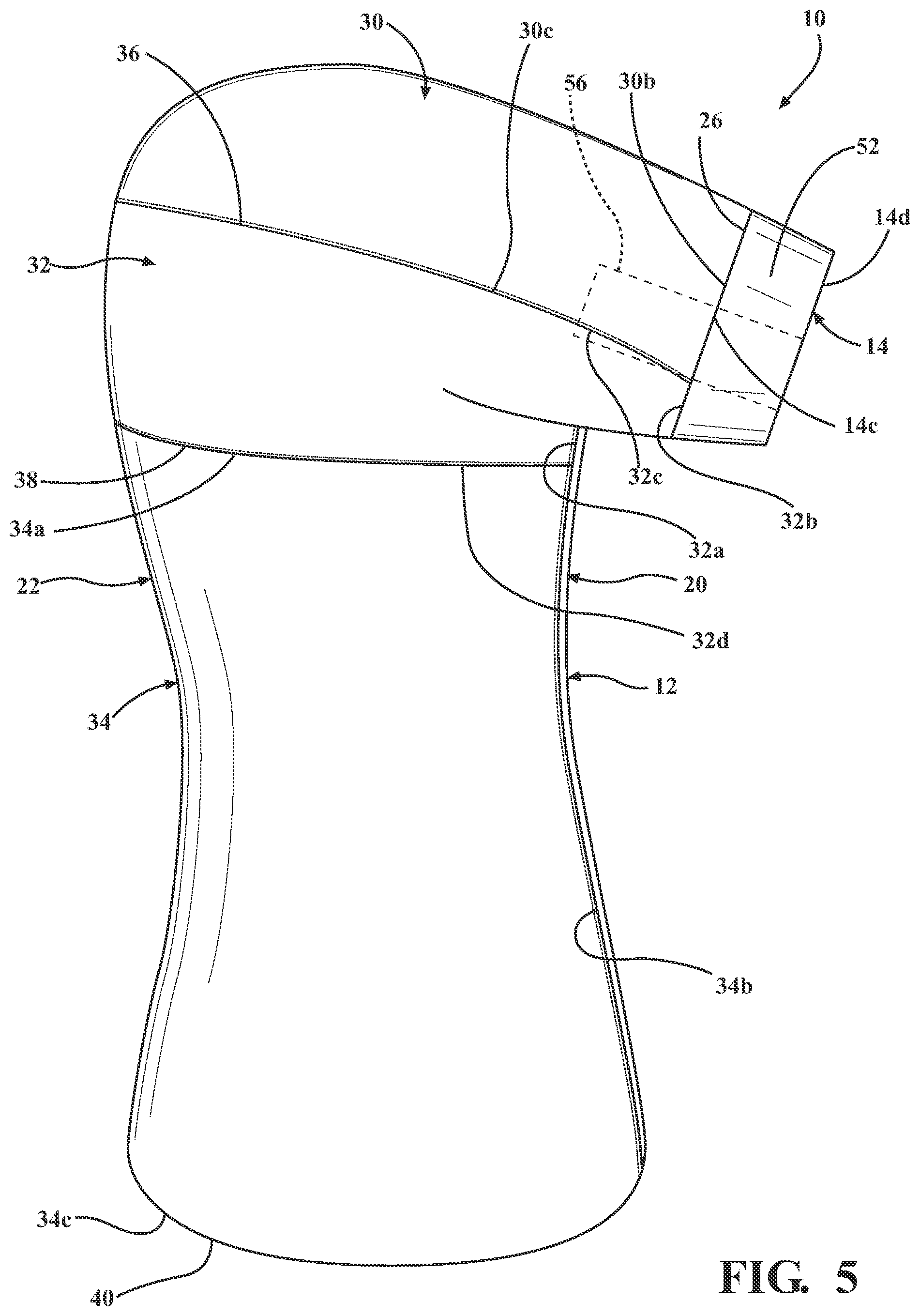 Patent US12310430 Figure 5 – Support shirts including a restriction panel