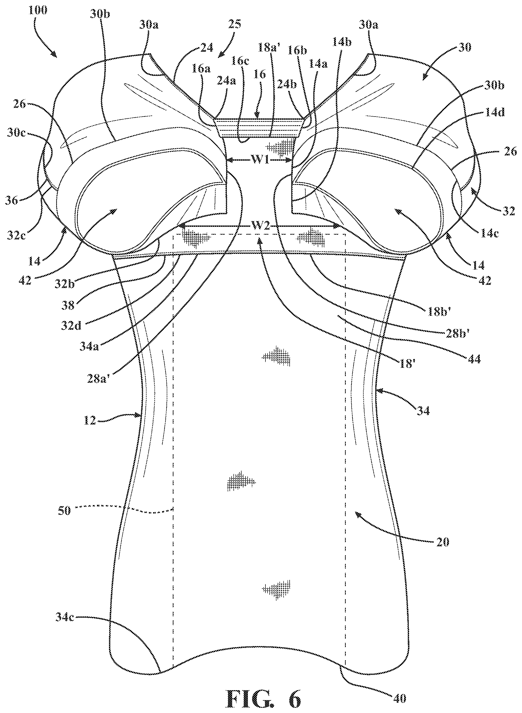 Patent US12310430 Figure 6 – Support shirts including a restriction panel