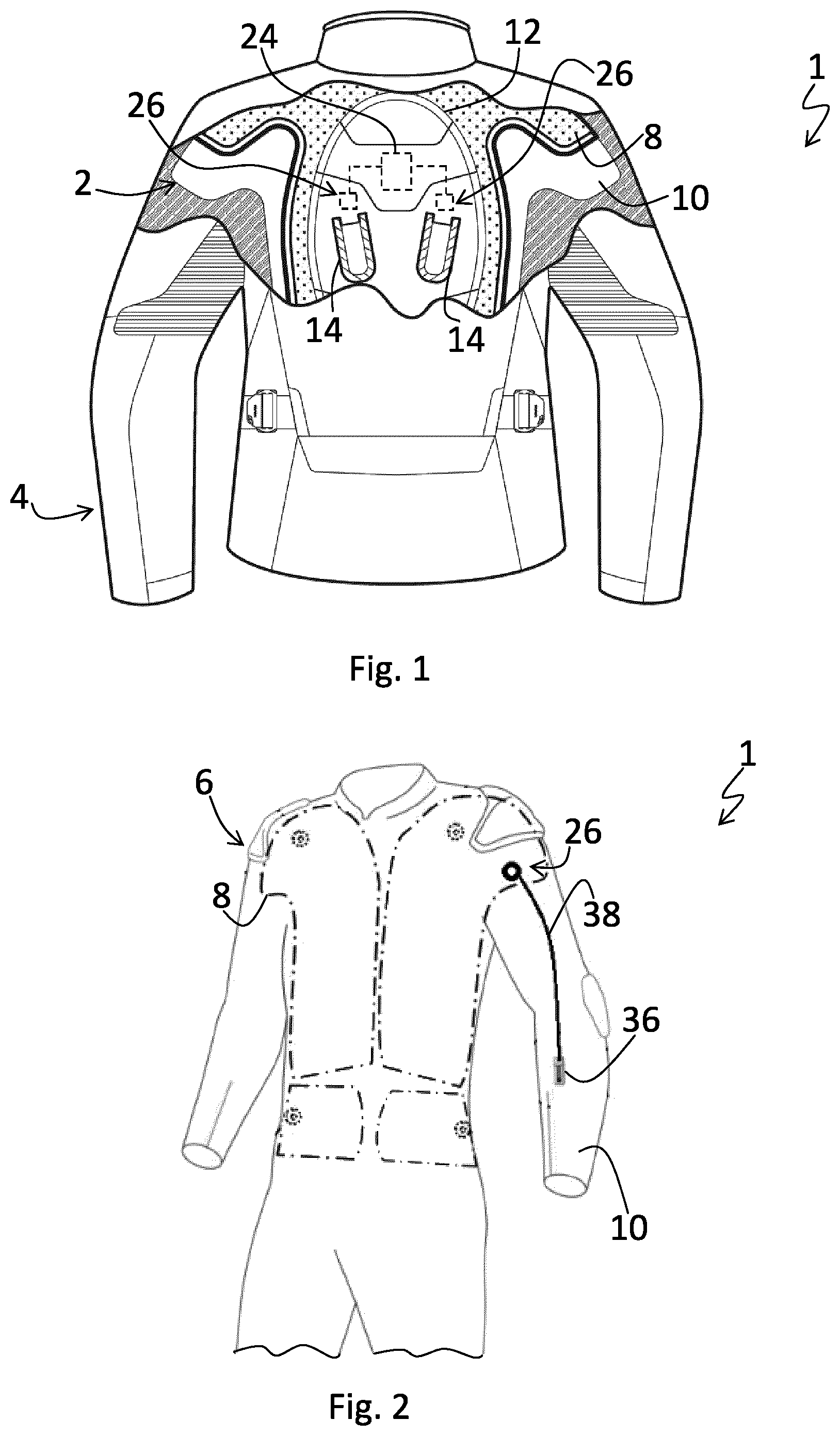 Patent US12310432 Figure 1 – Wearable protection device