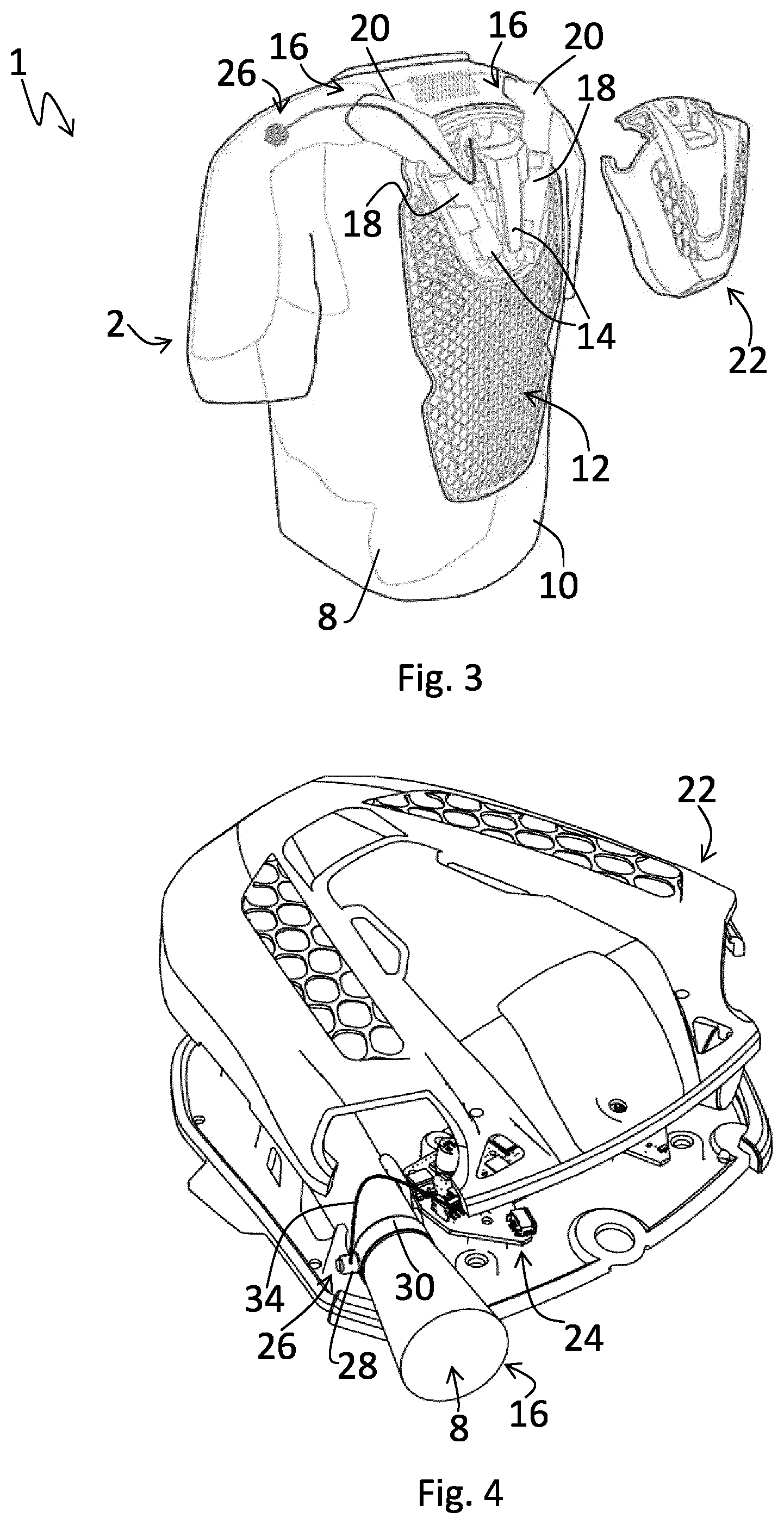 Patent US12310432 Figure 2 – Wearable protection device