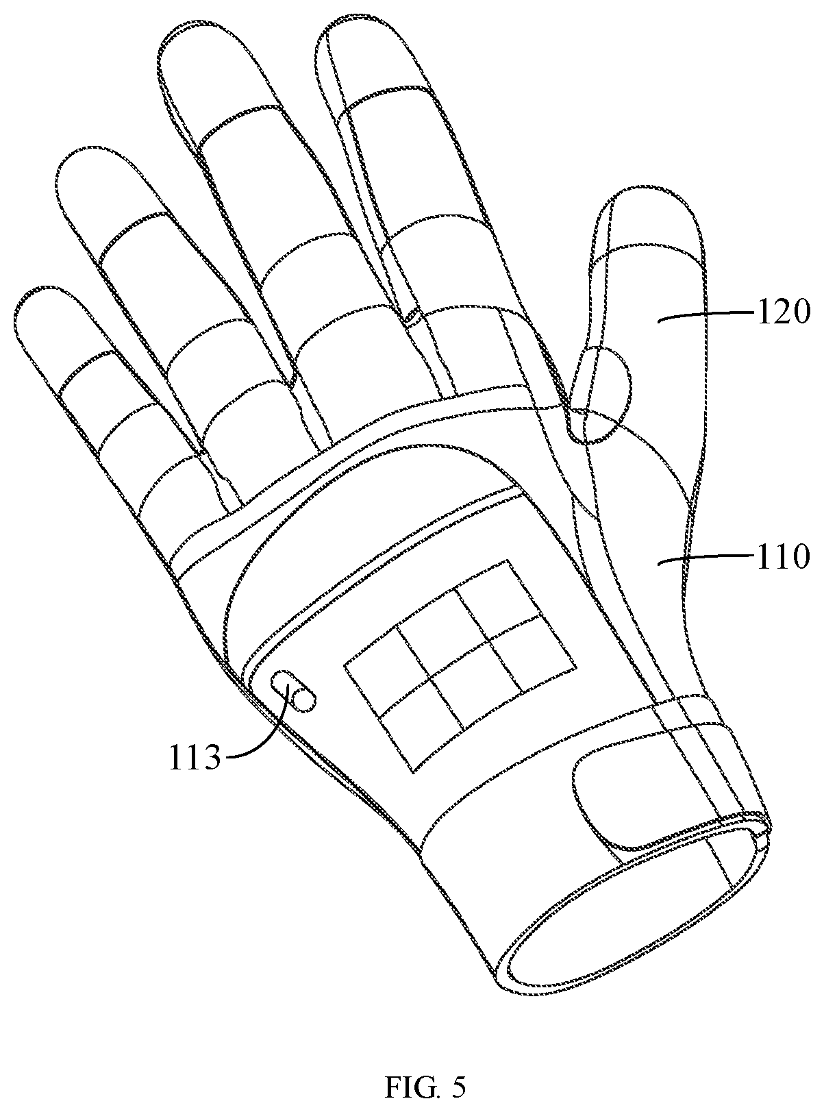 Patent US12310435 Figure 5 – Magnetic gloves