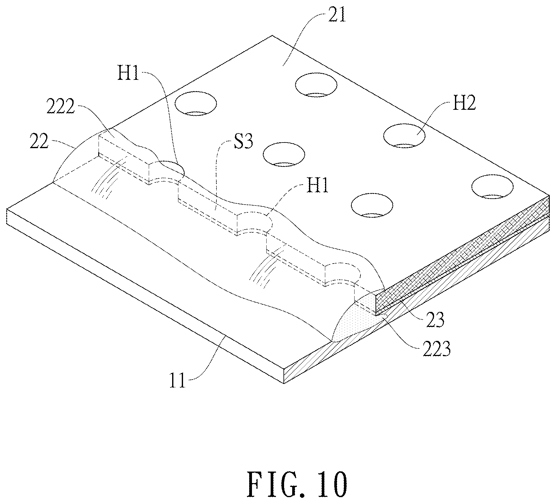 Patent US12310436 Figure 10 – Glove structure and its manufacturing method