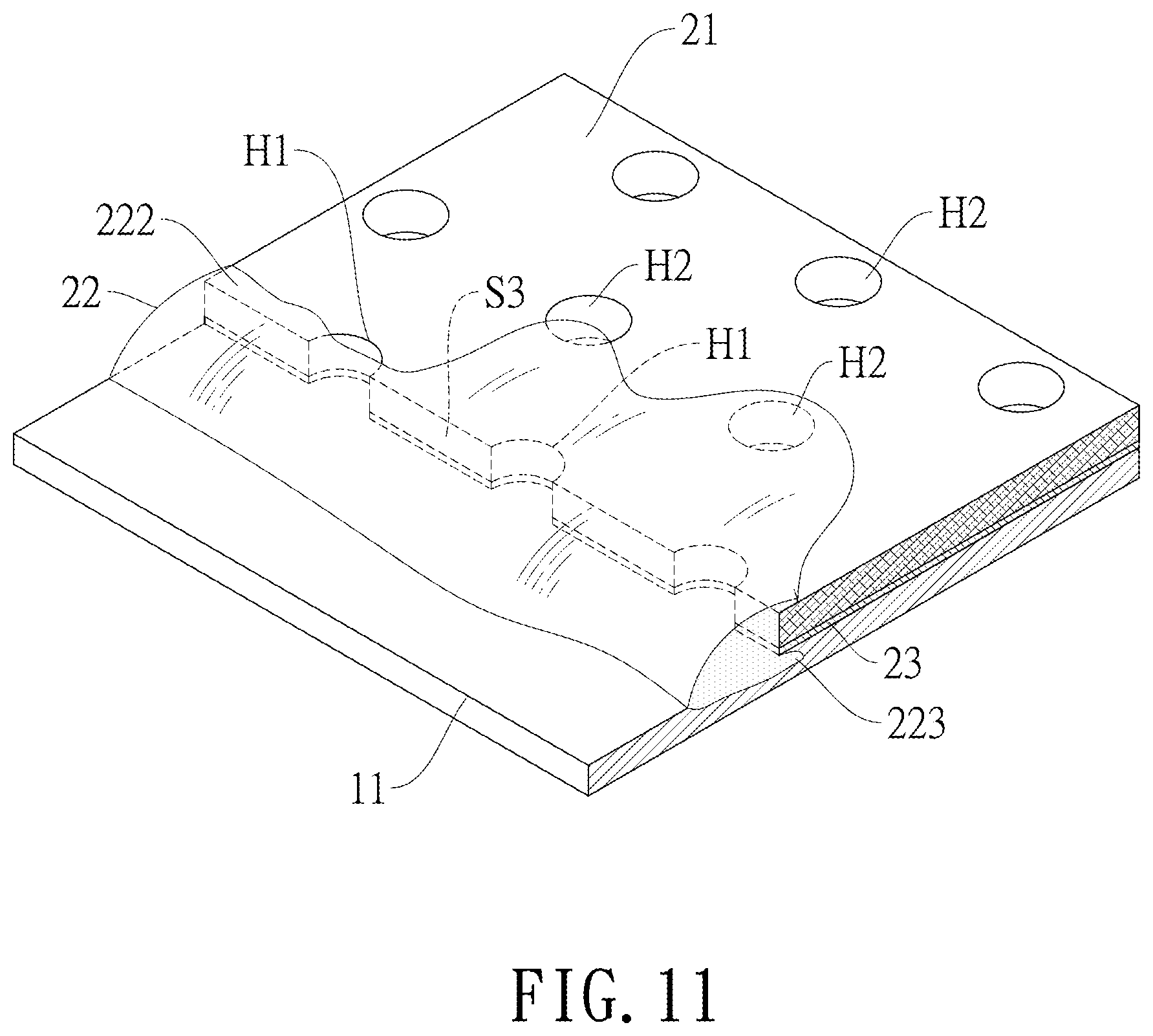 Patent US12310436 Figure 11 – Glove structure and its manufacturing method