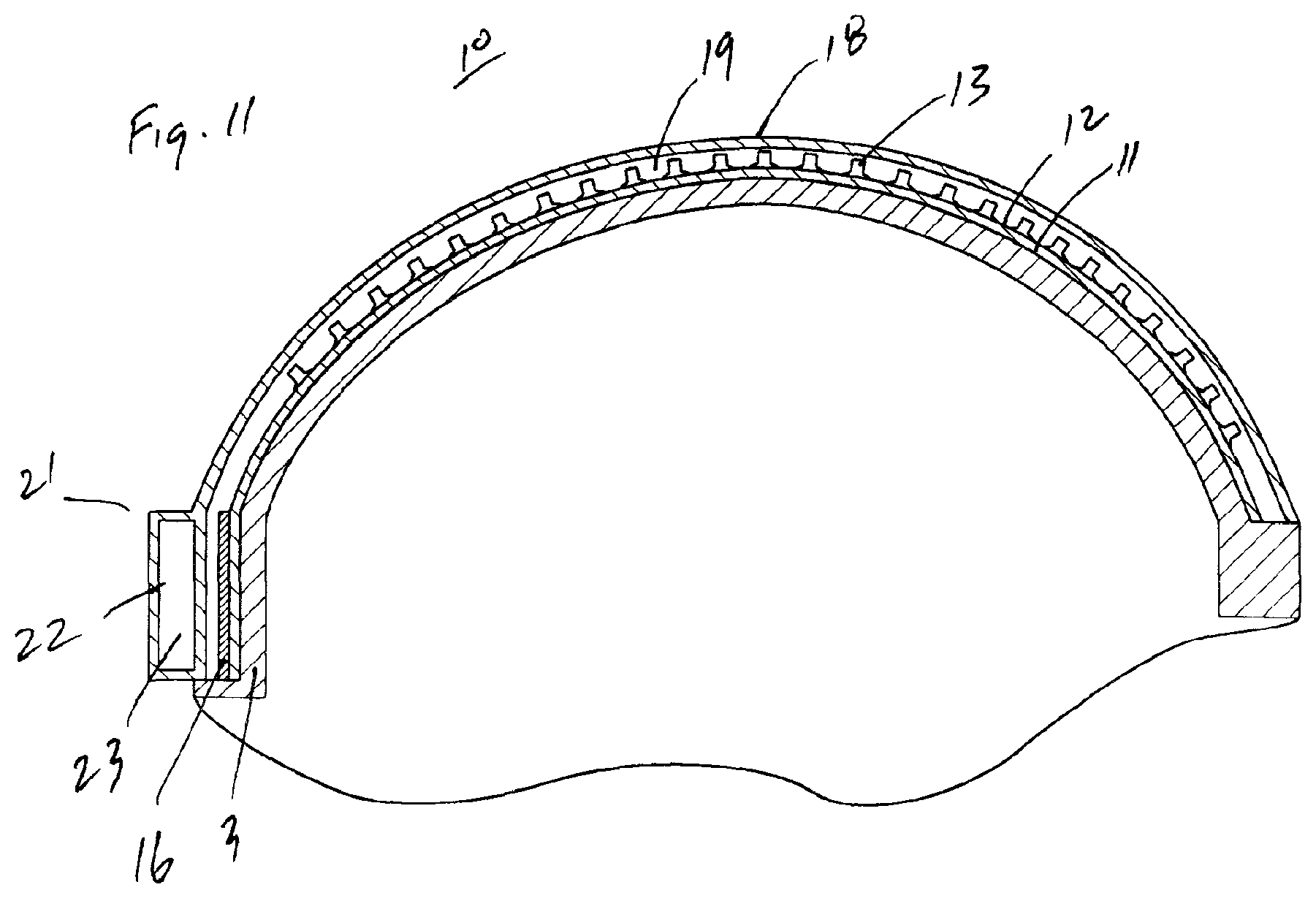 Patent US12310444 Figure 7 – Helmet lighting system