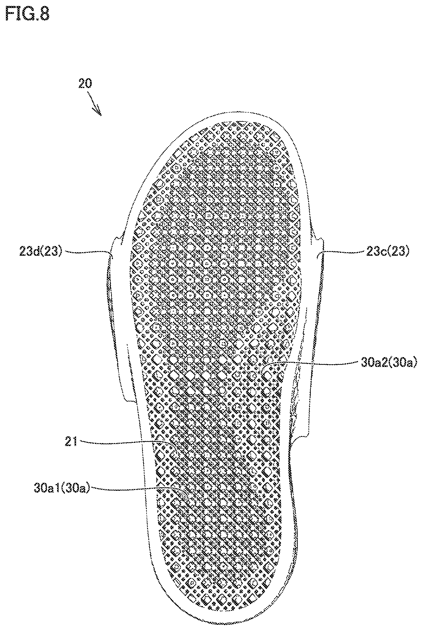 Patent US12310447 Figure 8 – Footwear