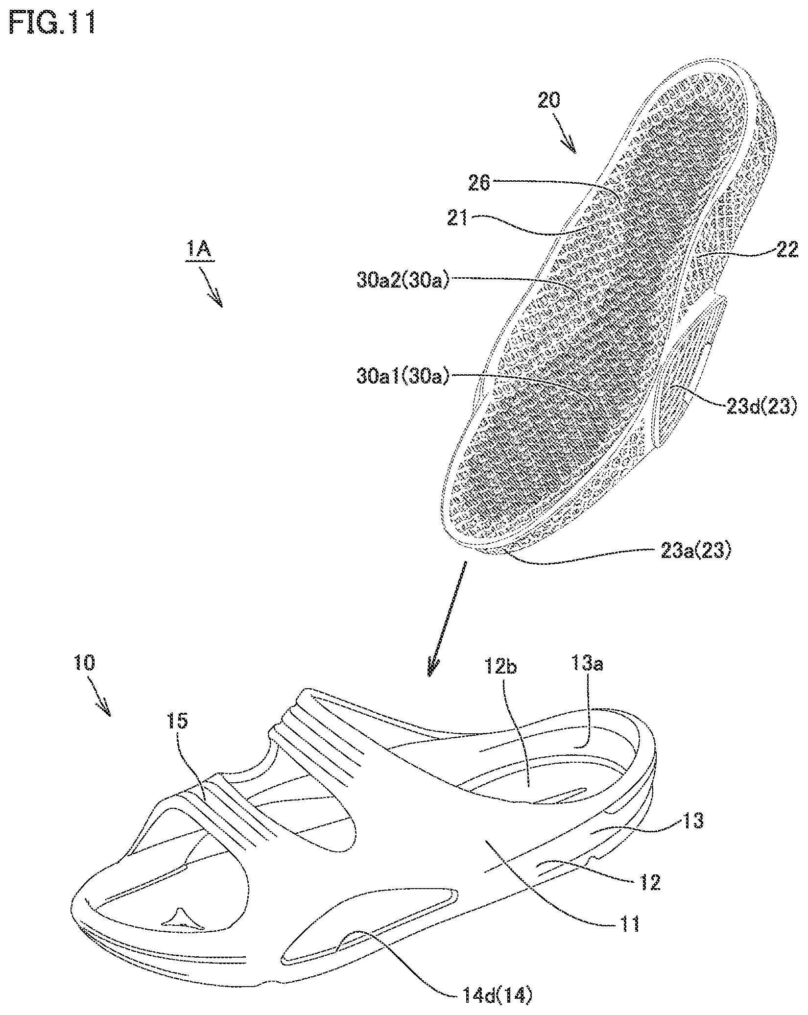 Patent US12310447 Figure 11 – Footwear
