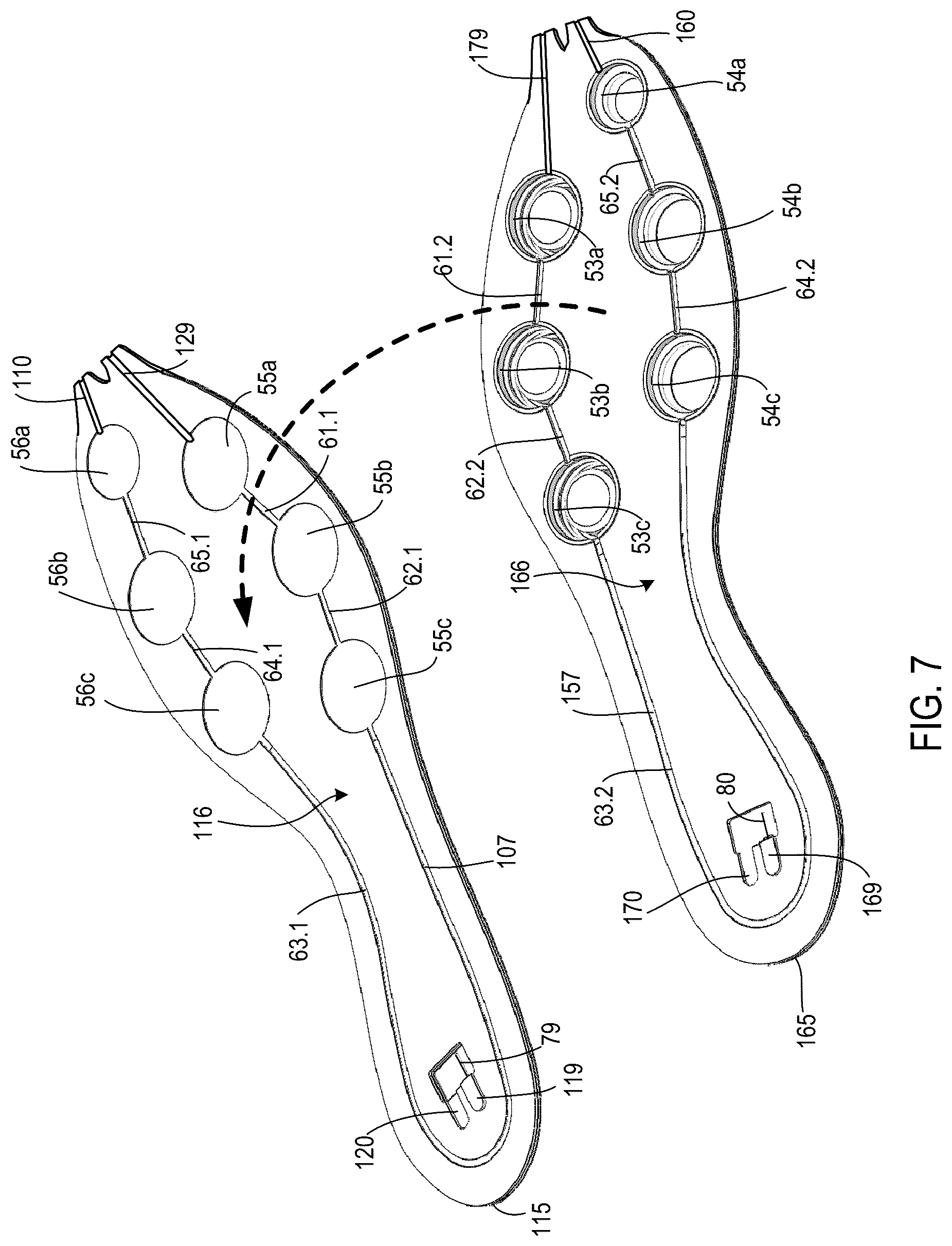Patent US12310448 Figure 10 – Incline adjuster with multiple discrete chambers