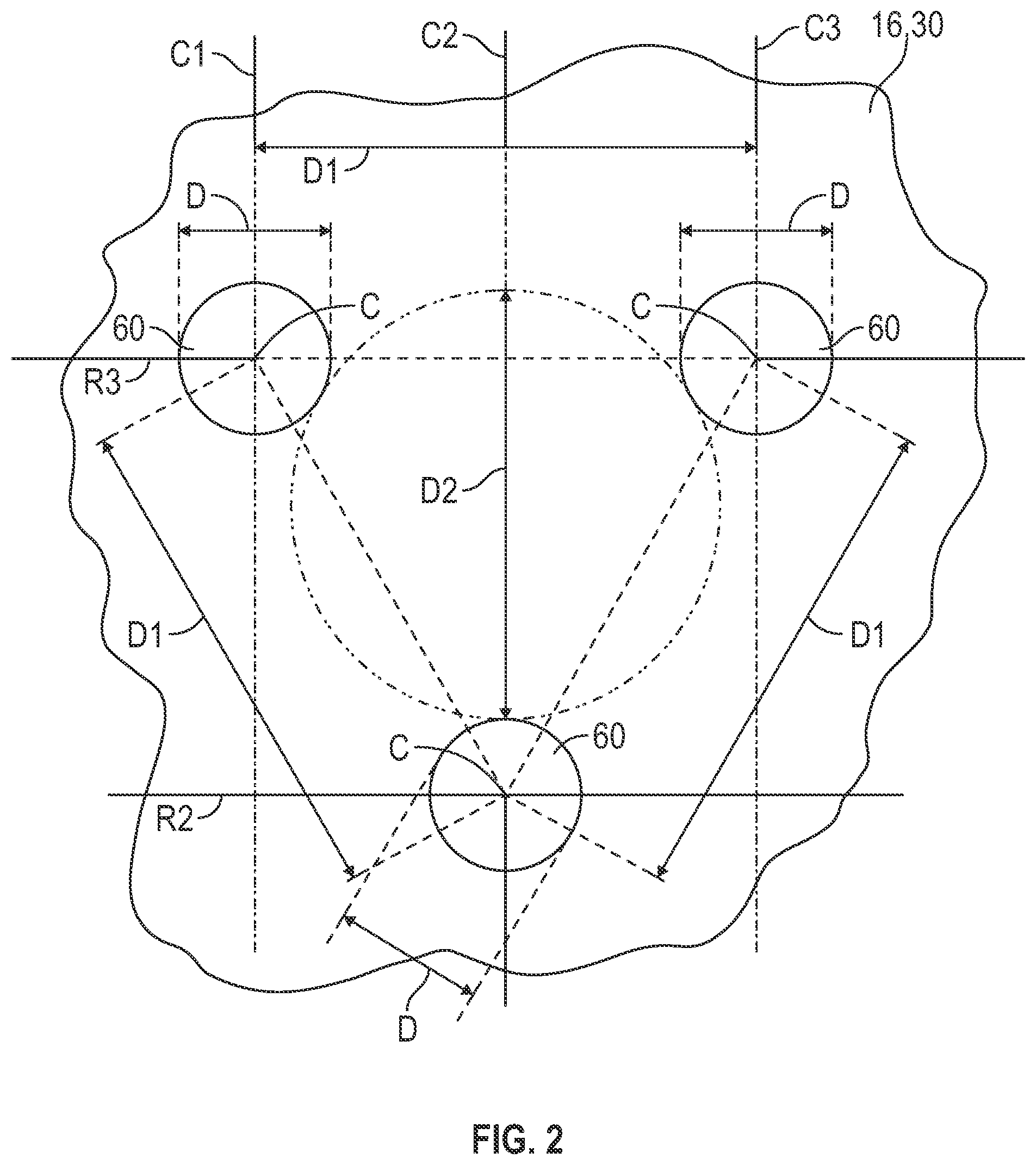 Patent US12310449 Figure 2 – Footwear strobel with bladder having grooved flange and method of manufacturing
