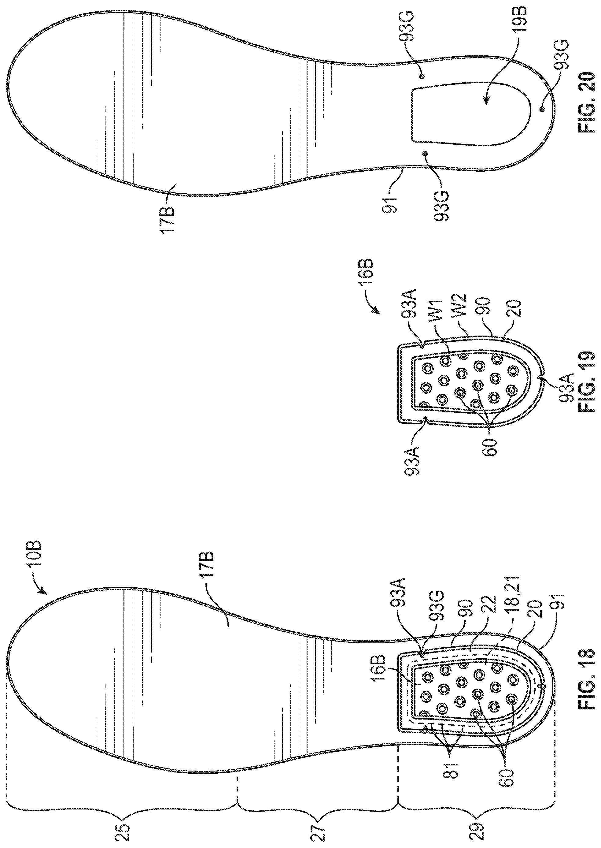 Patent US12310449 Figure 10 – Footwear strobel with bladder having grooved flange and method of manufacturing