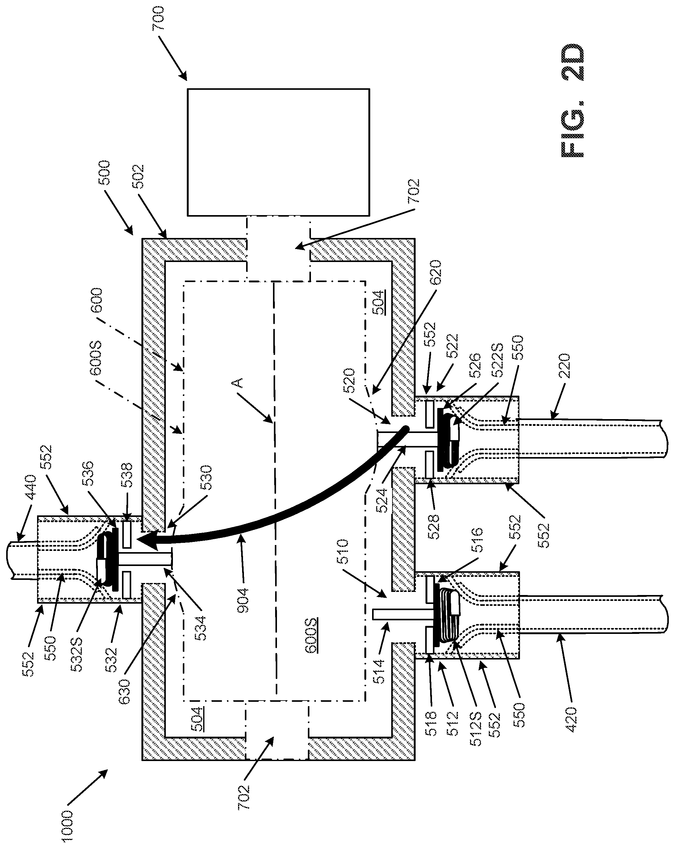 Patent US12310450 Figure 7 – Foot support systems including fluid movement controllers
