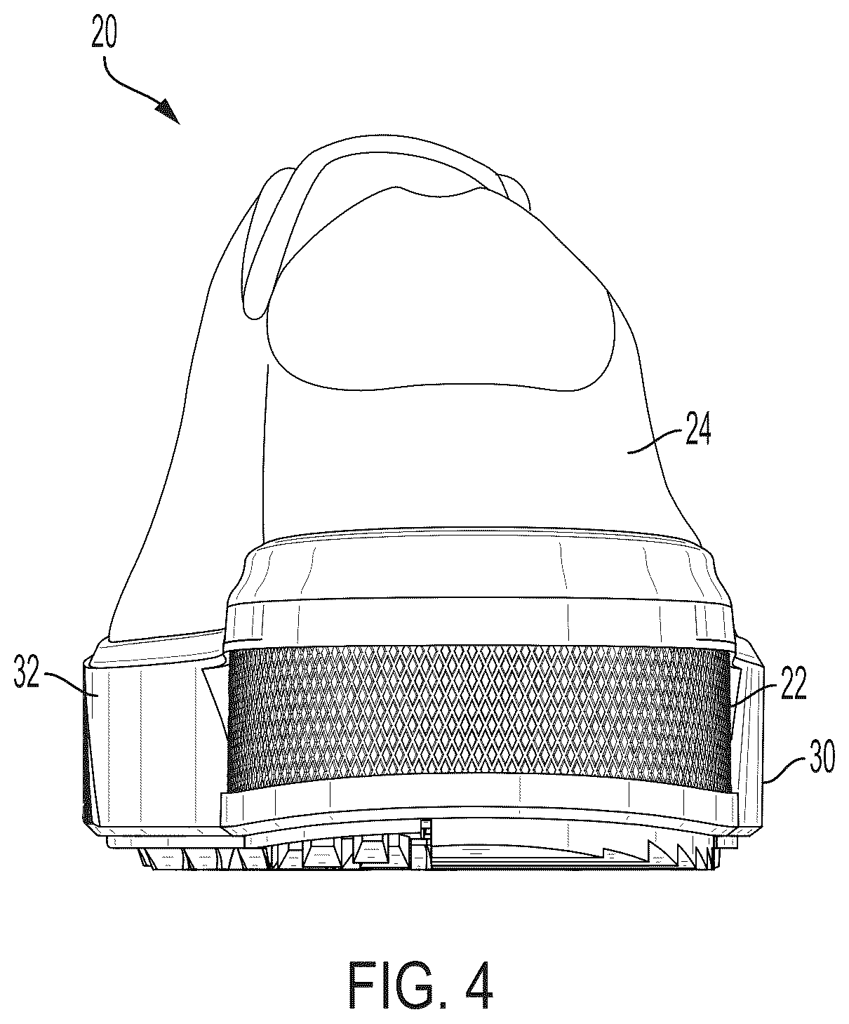 Patent US12310451 Figure 4 – Shoe having pluralities of lugs