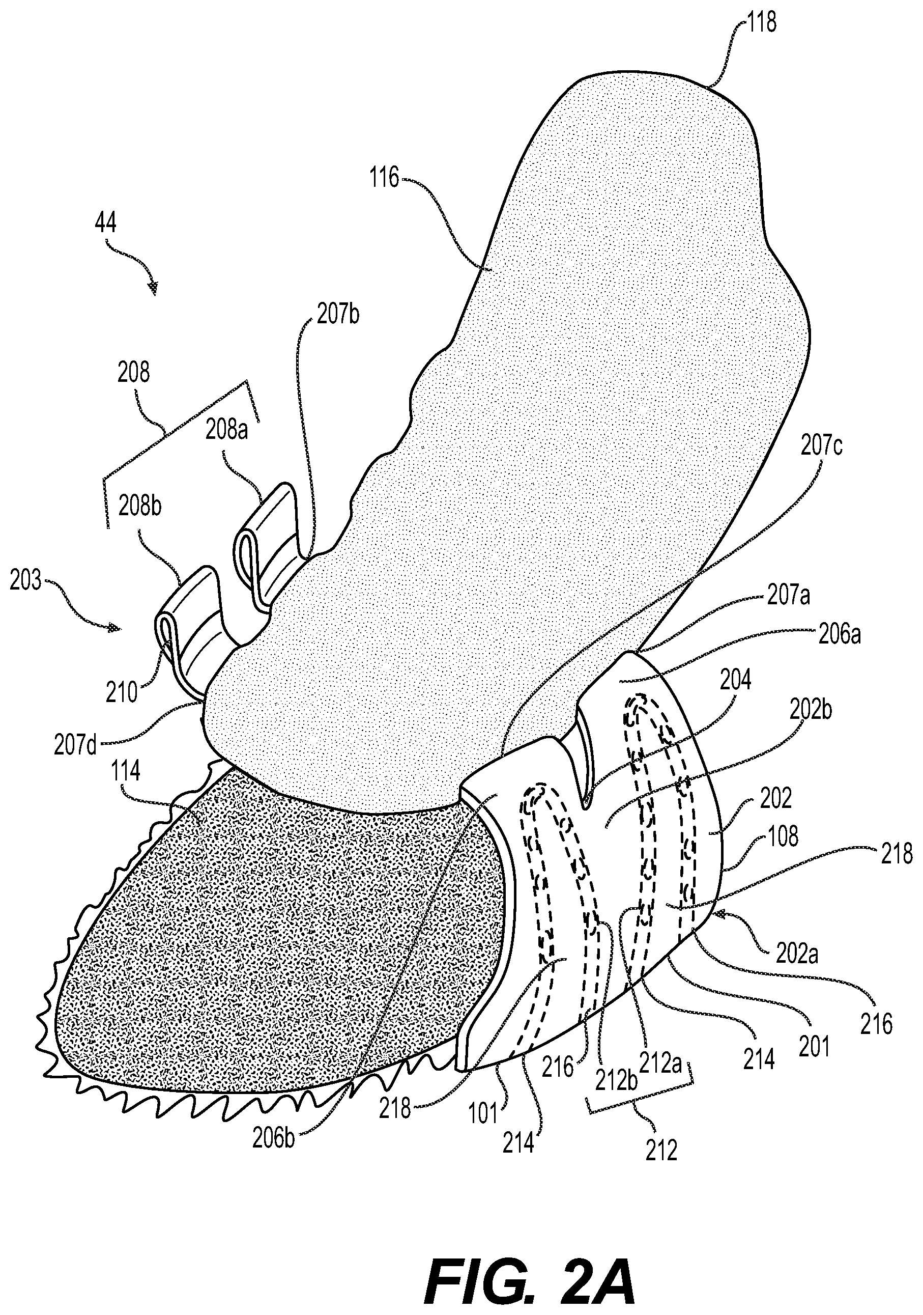 Patent US12310454 Figure 3 – Article of footwear including a support flap