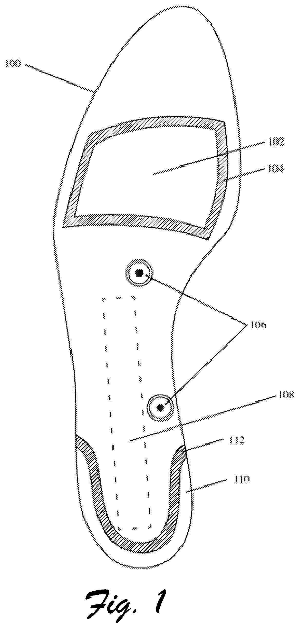 Patent US12310455 Figure 1 – Customizable footwear system