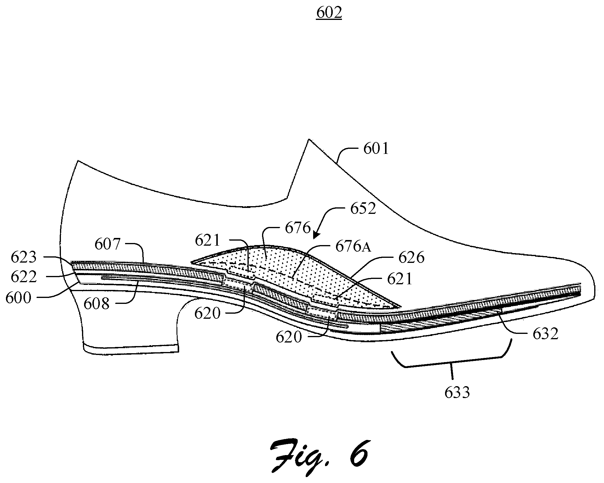 Patent US12310455 Figure 6 – Customizable footwear system