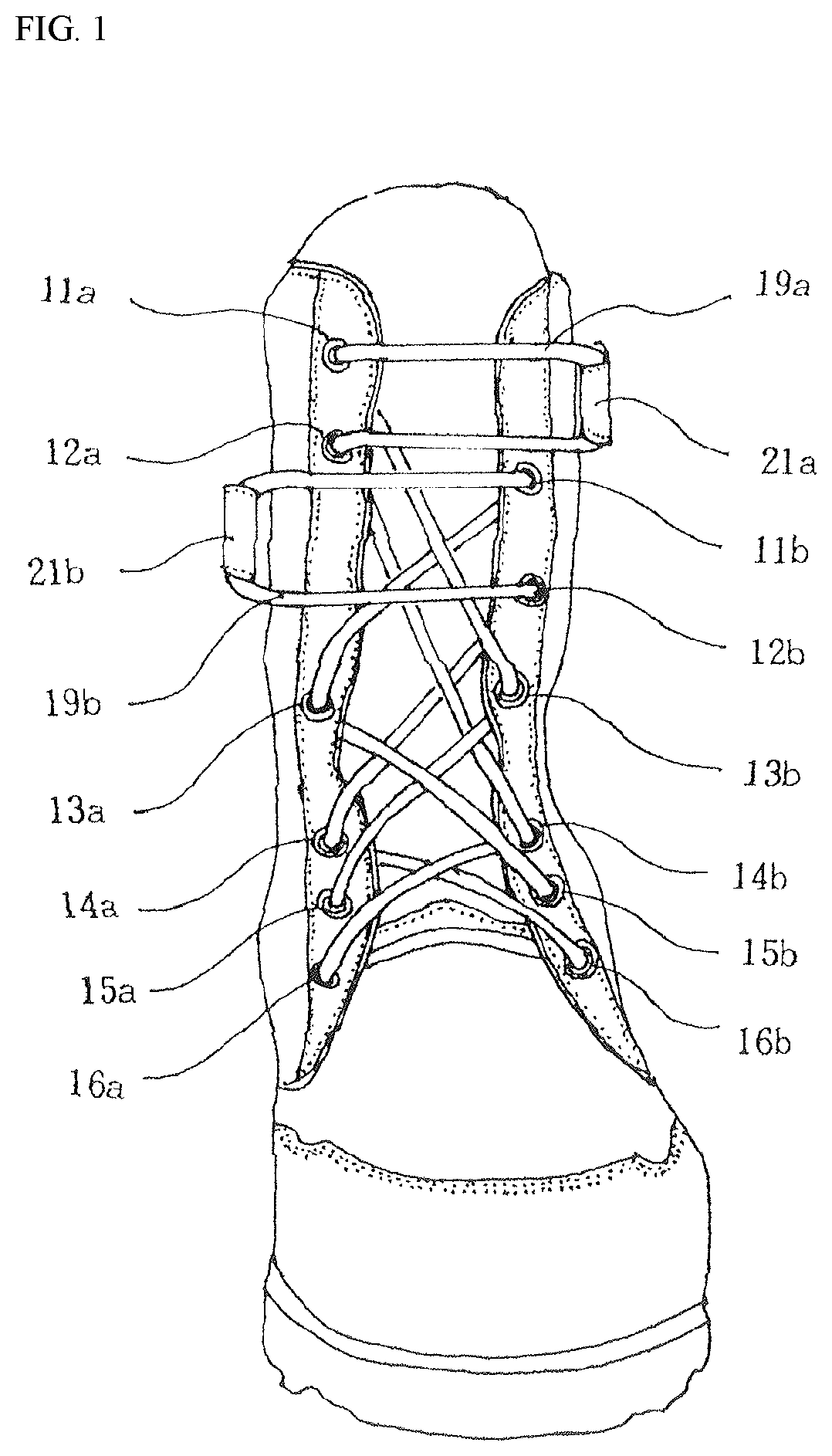 Patent US12310456 — Method for forming shoestring tying devices which are vertically separated — Figure 1
