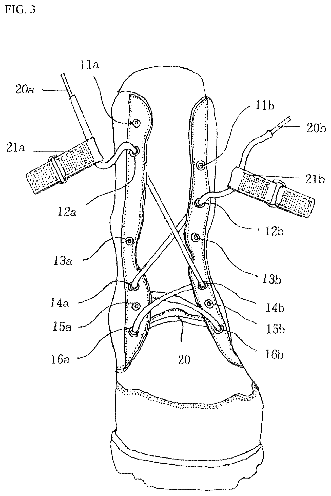 Patent US12310456 Figure 3 – Method for forming shoestring tying devices which are vertically separated