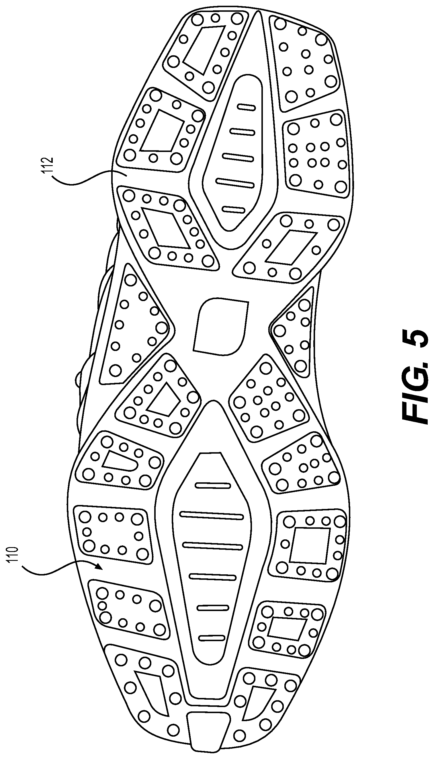 Patent US12310458 Figure 5 – Article of footwear with closure system