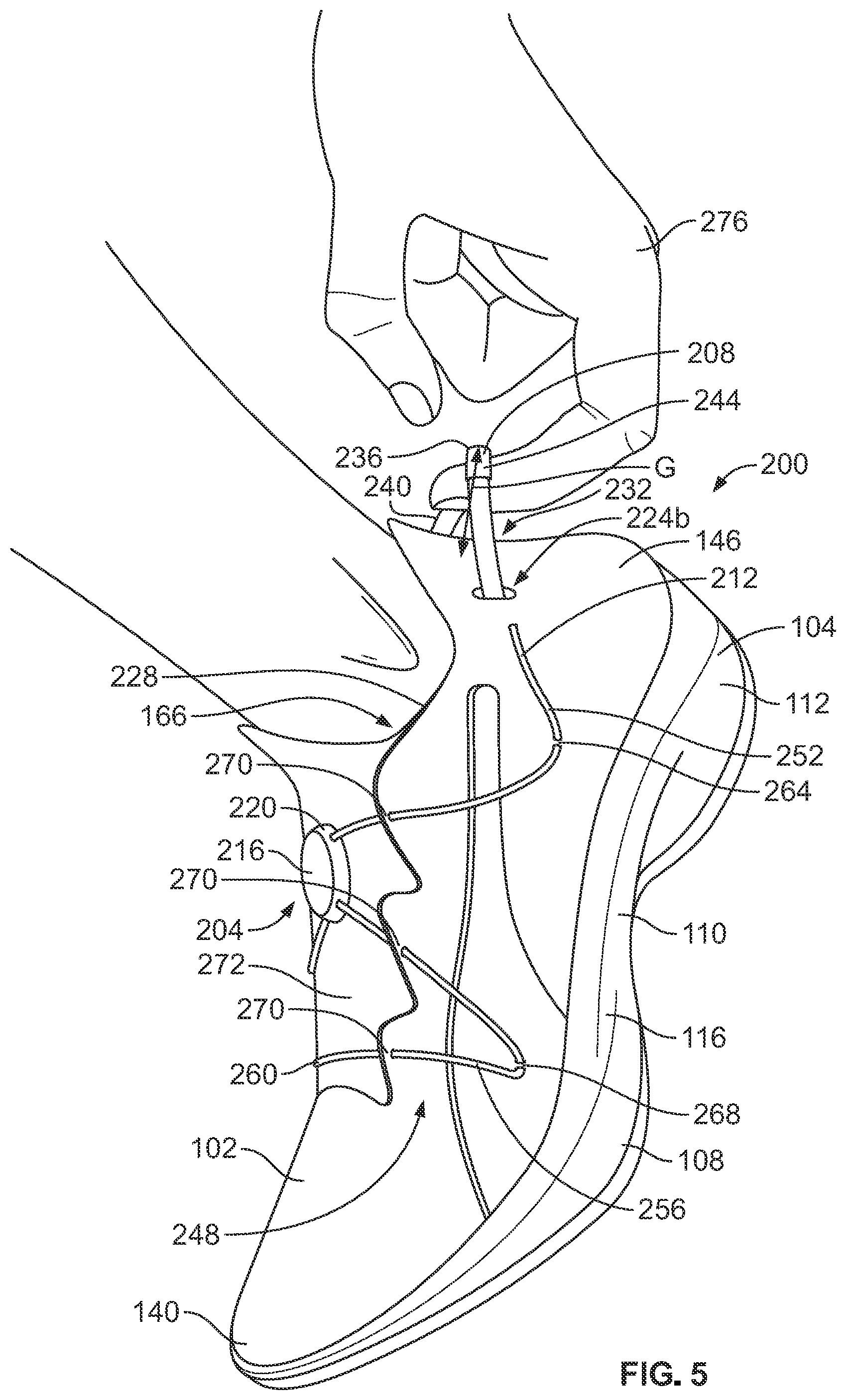 Patent US12310459 Figure 4 – Article of footwear having a closure system