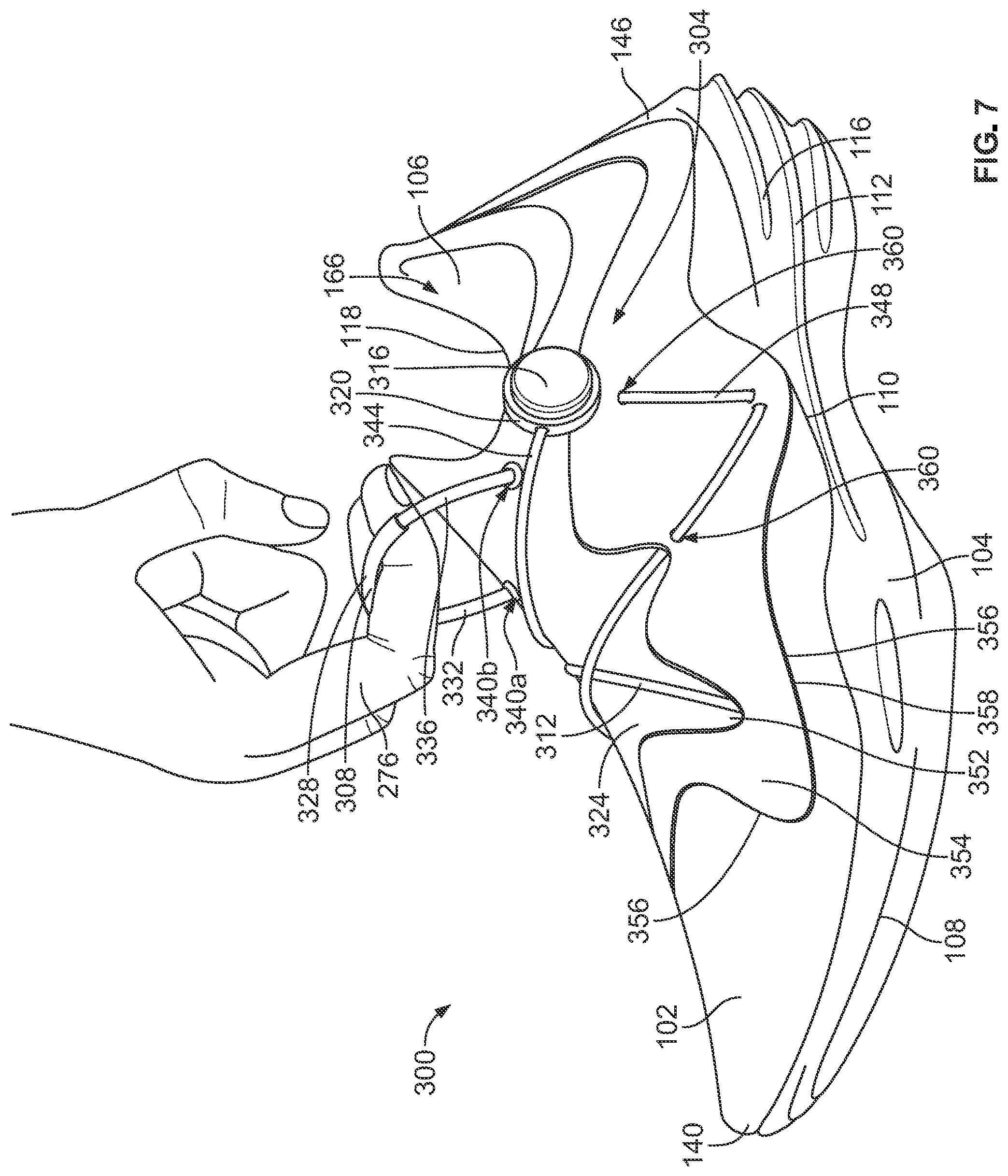 Patent US12310459 Figure 6 – Article of footwear having a closure system