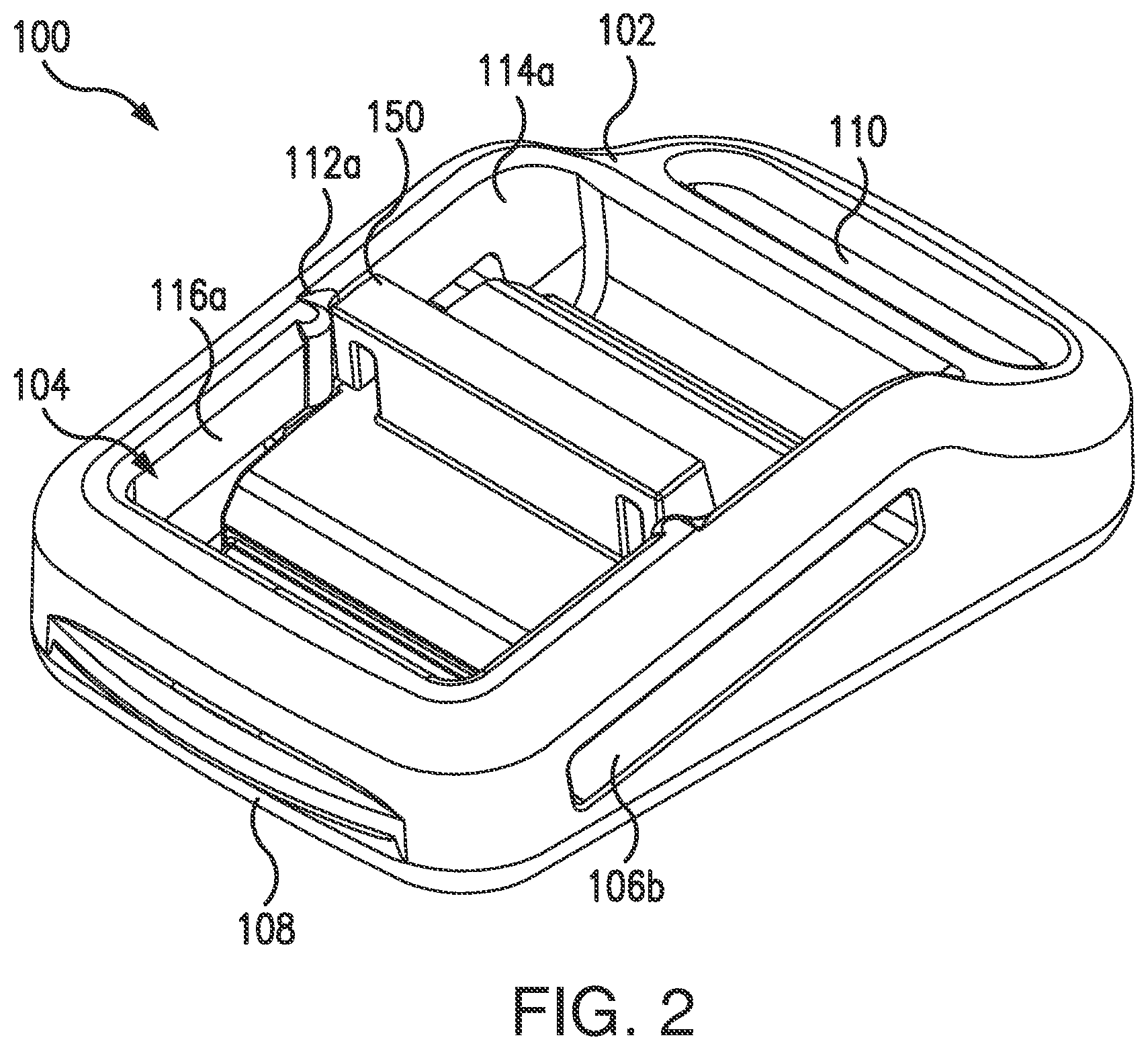 Patent US12310461 Figure 2 – Web strap buckle with locking mechanism