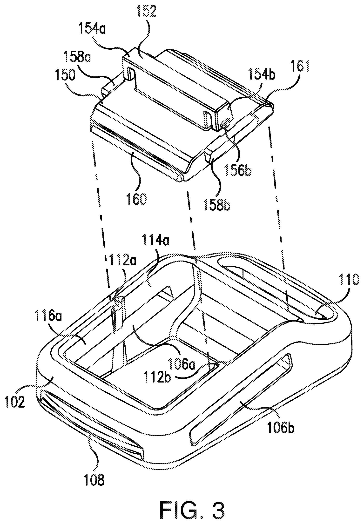 Patent US12310461 Figure 3 – Web strap buckle with locking mechanism