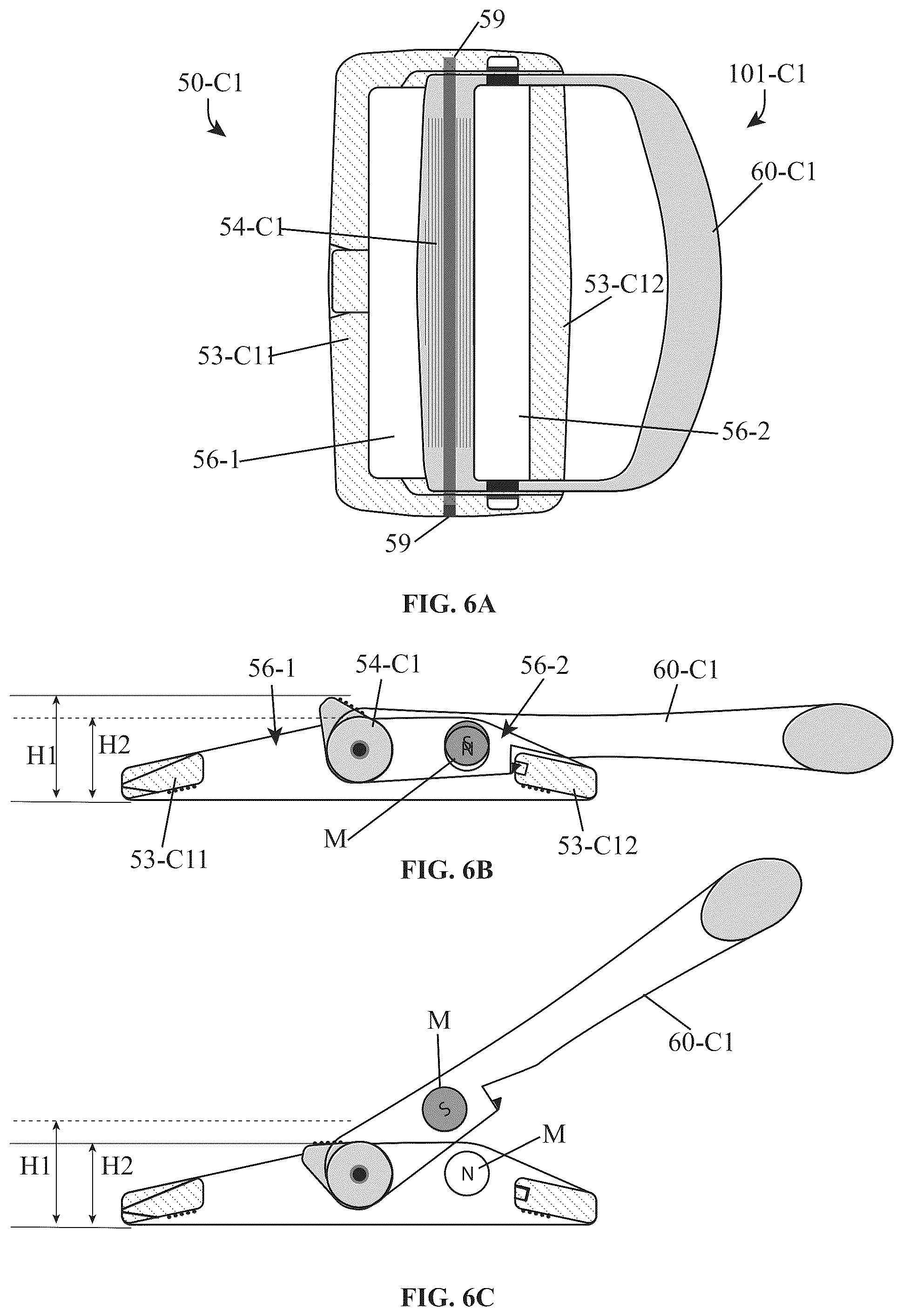 Patent US12310462 Figure 7 – Adjustable closure devices with handle and locking mechanisms