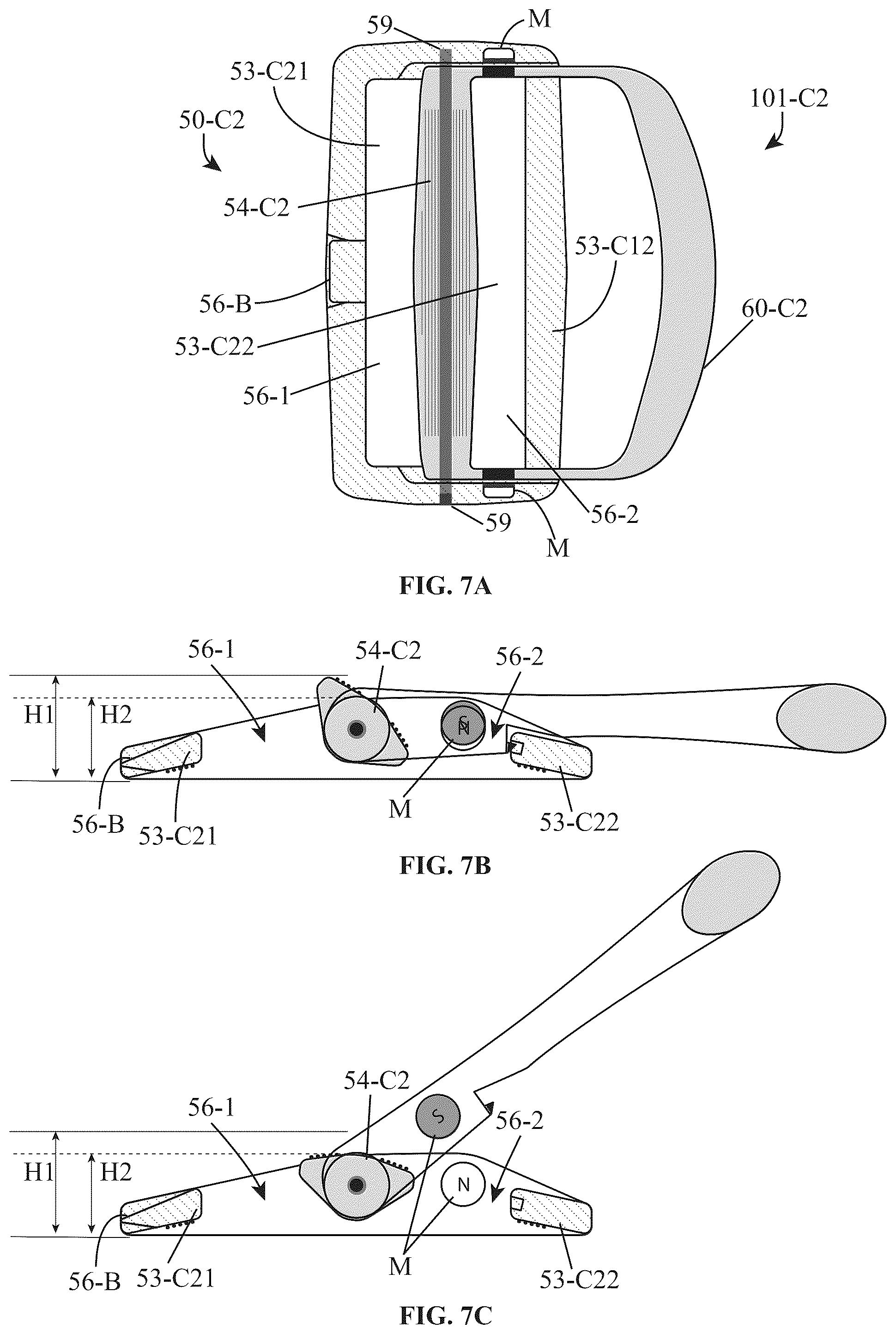 Patent US12310462 Figure 9 – Adjustable closure devices with handle and locking mechanisms