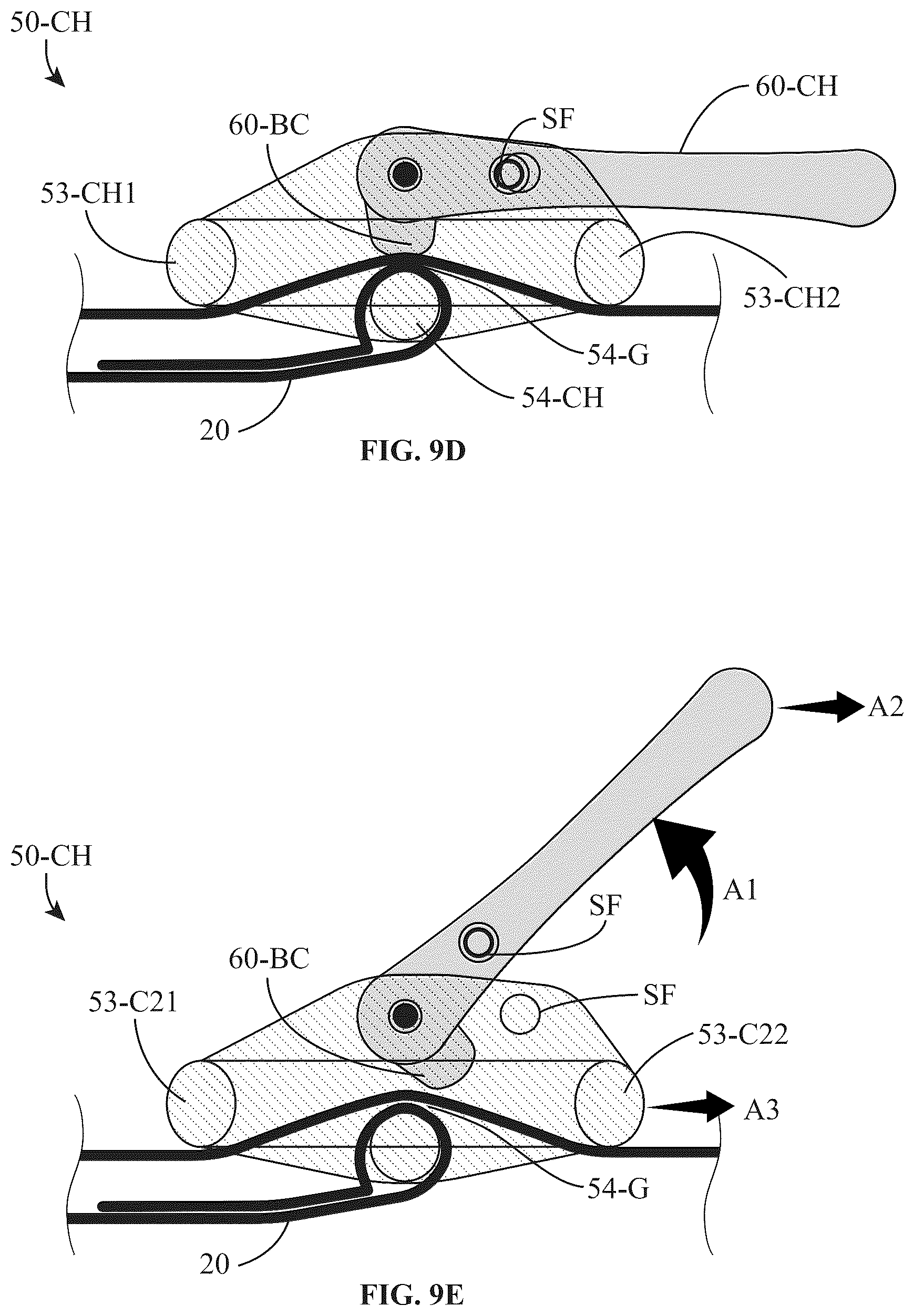 Patent US12310462 Figure 16 – Adjustable closure devices with handle and locking mechanisms