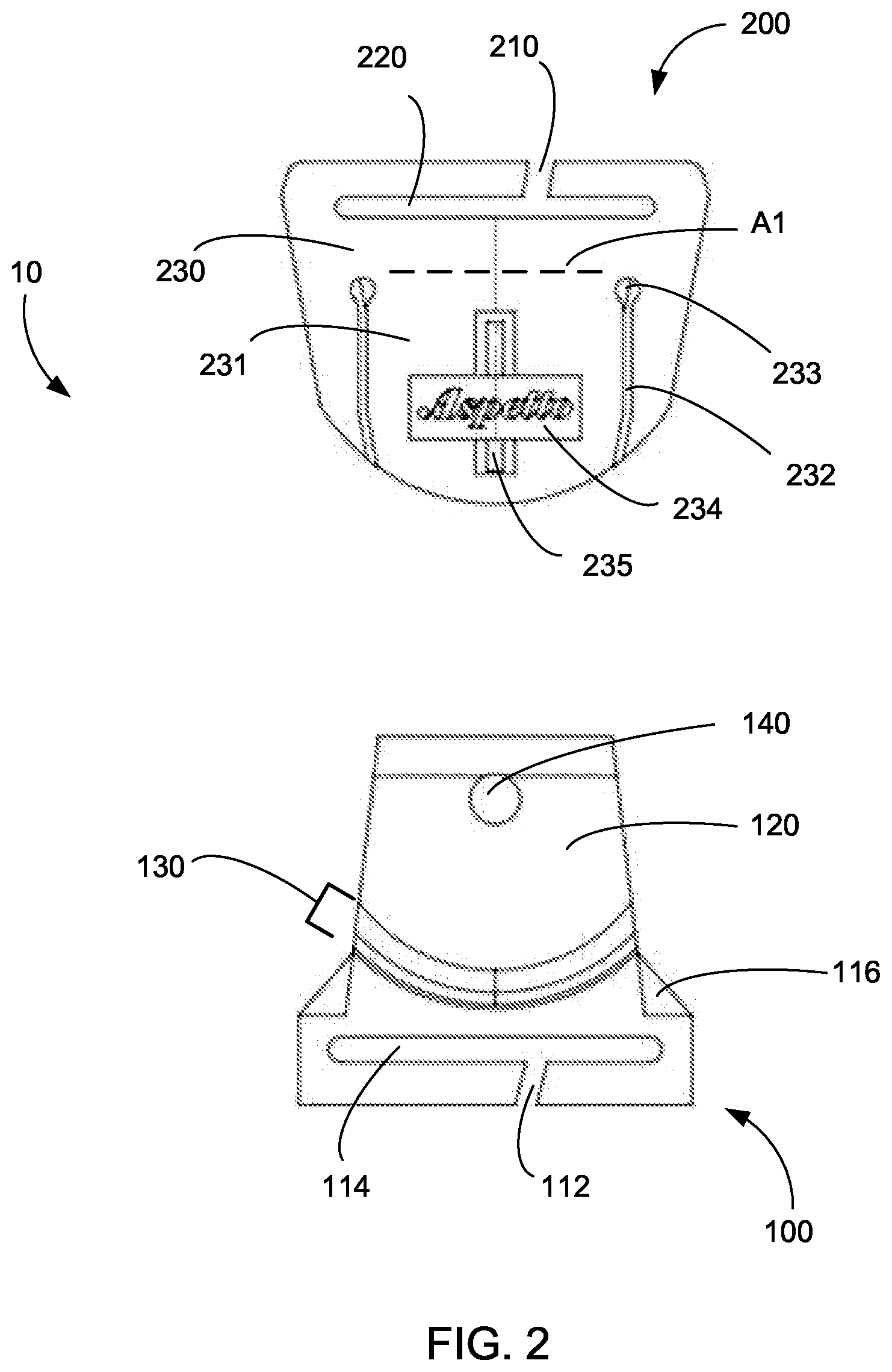 Patent US12310463 Figure 2 – Quick-release swivel latches