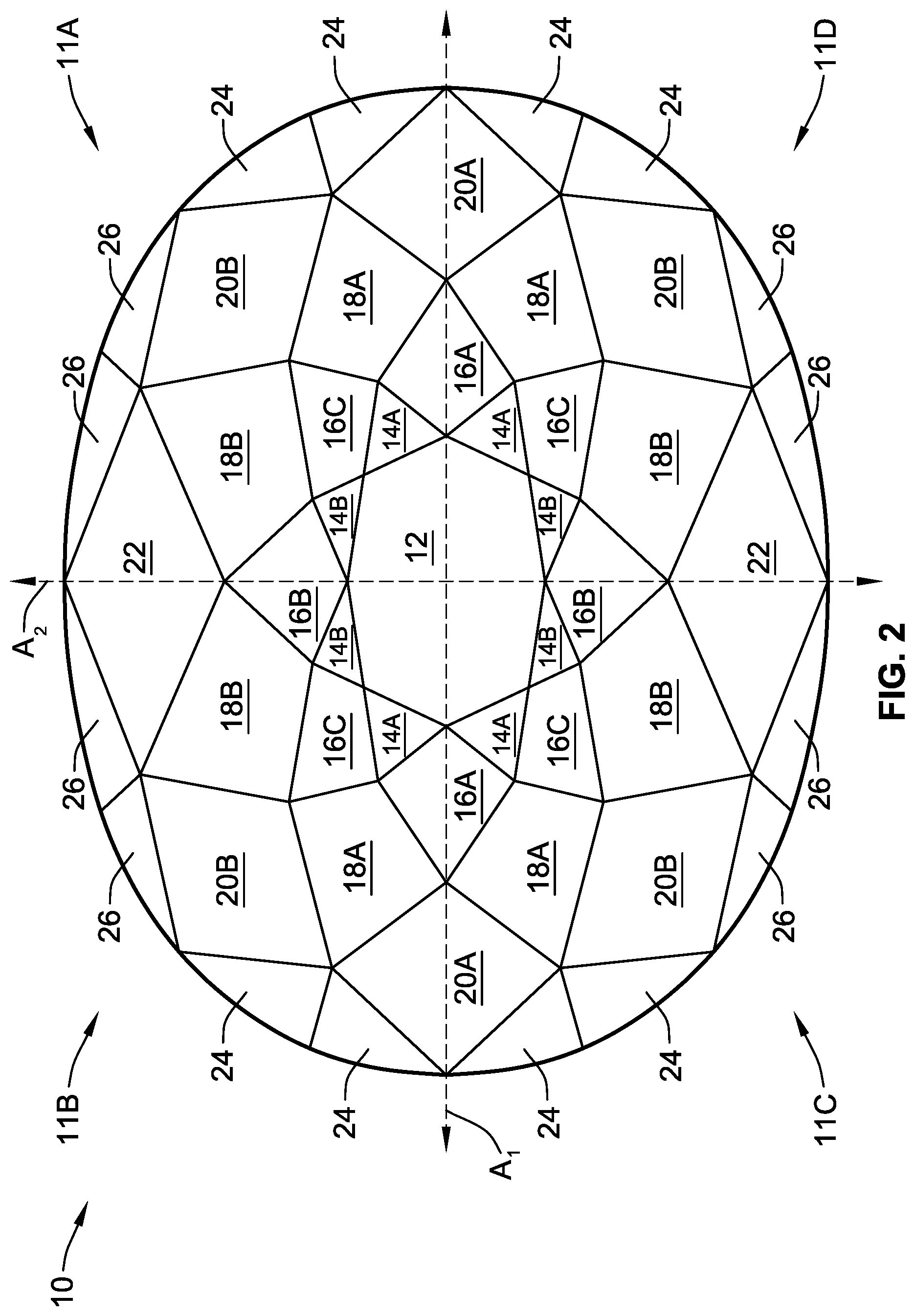 Patent US12310464 Figure 3 – Gemstone and method of cutting the same