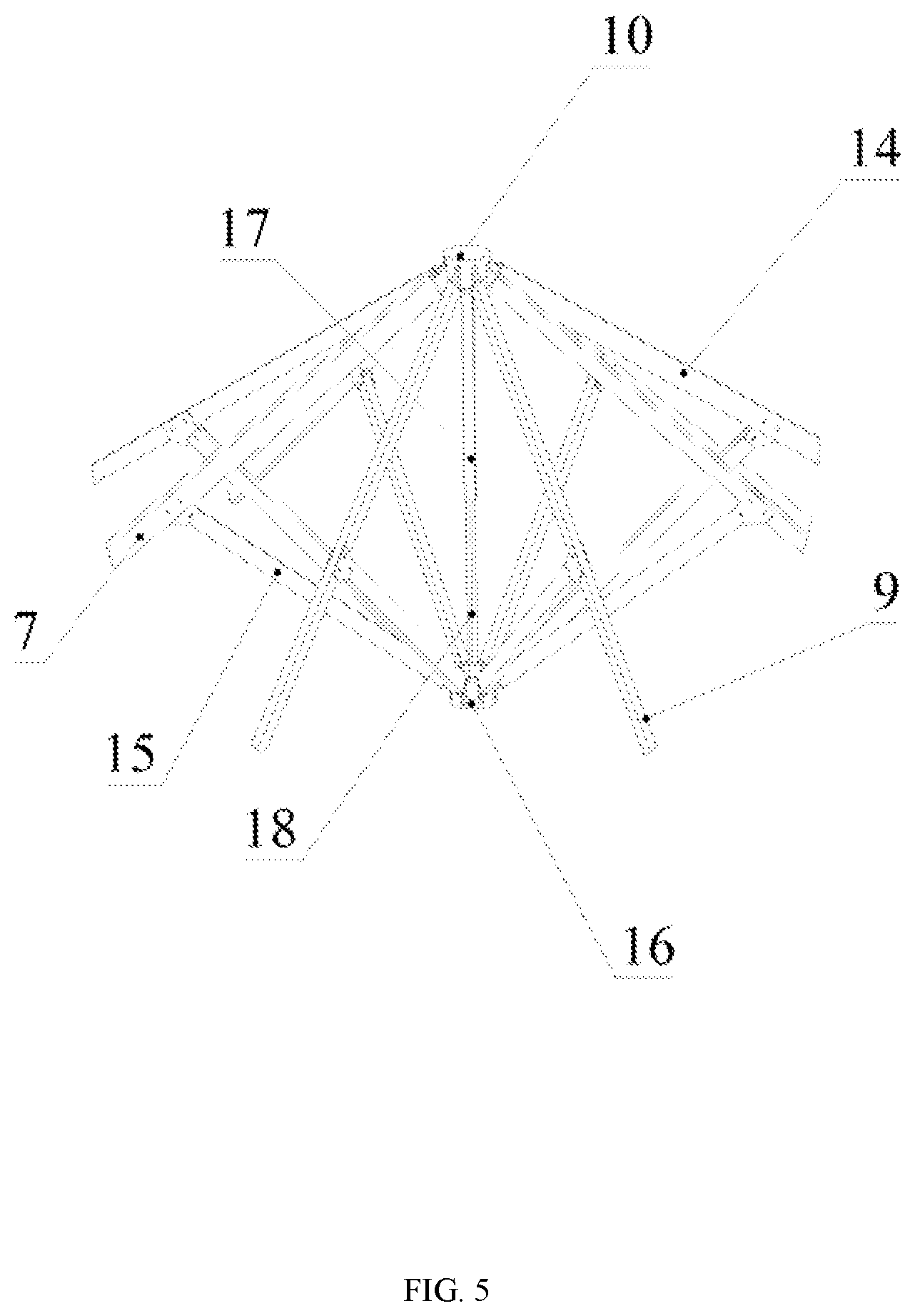 Patent US12310468 Figure 5 – Side-arm umbrella structure