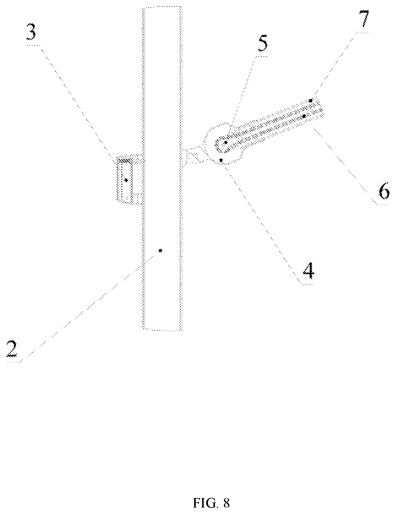 Patent US12310468 Figure 8 – Side-arm umbrella structure
