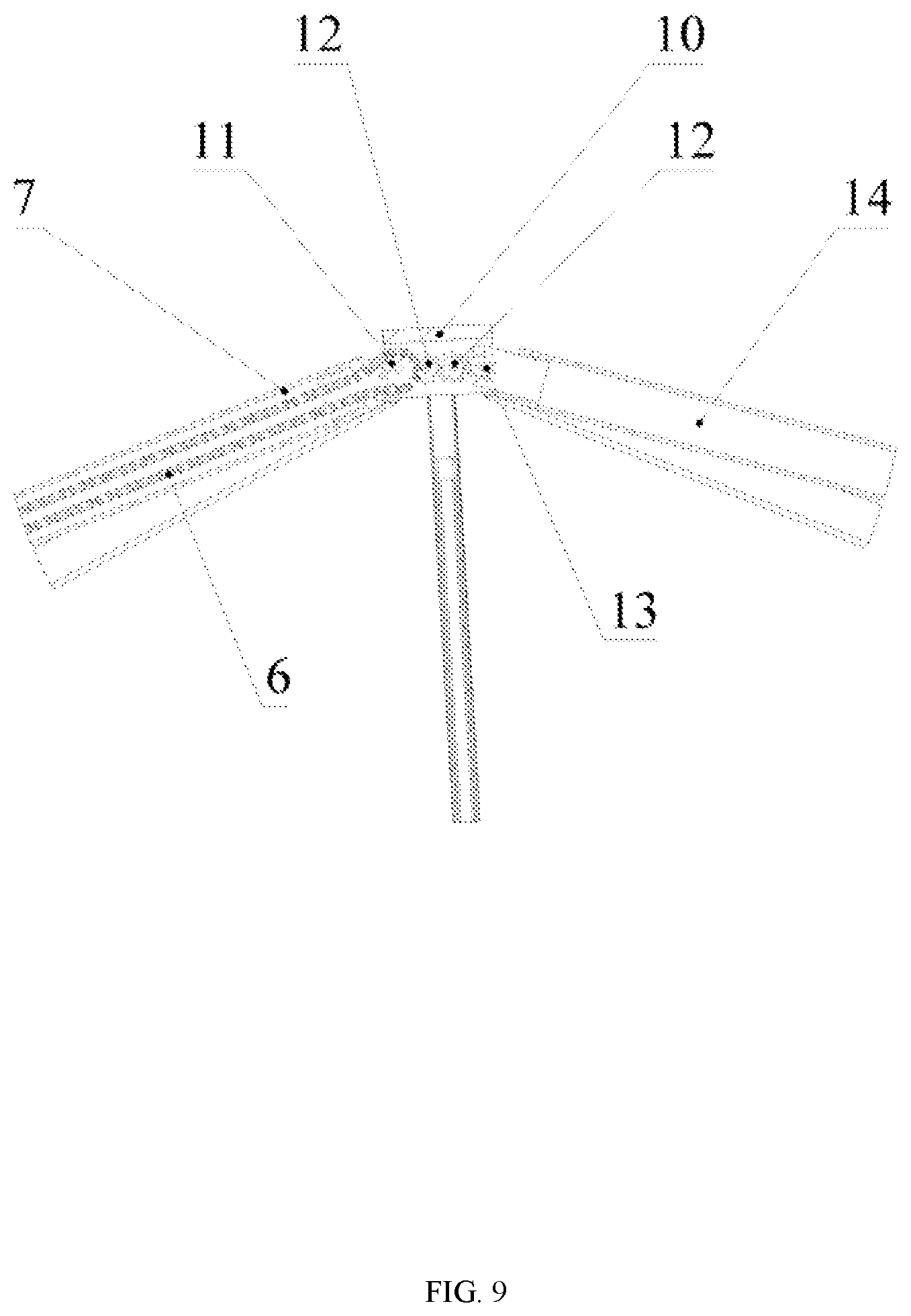 Patent US12310468 Figure 9 – Side-arm umbrella structure