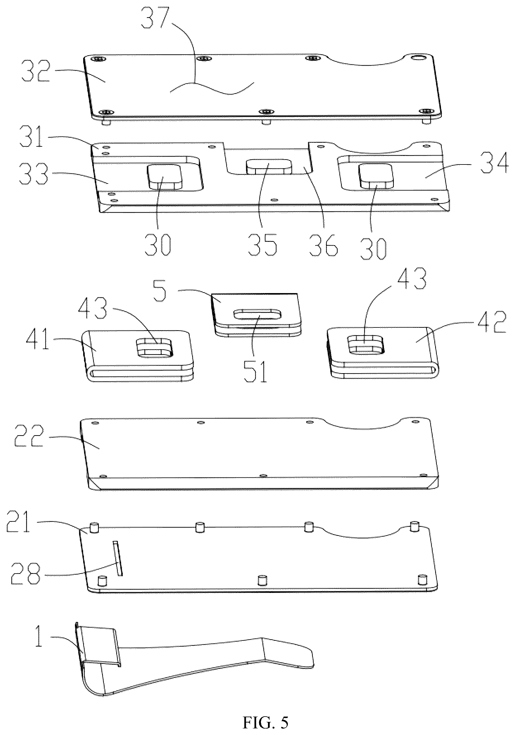 Patent US12310469 Figure 5 – Card holder