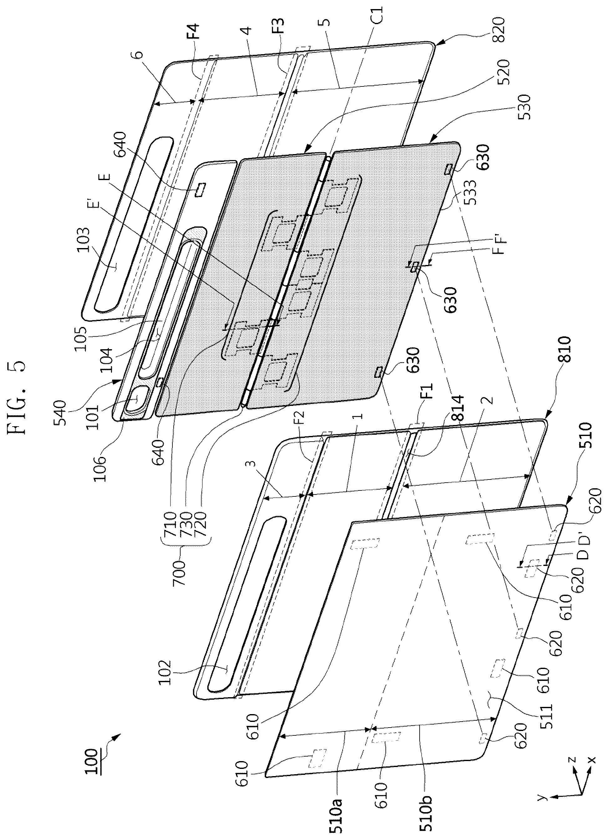 Patent US12310471 Figure 5 – Electronic device cover