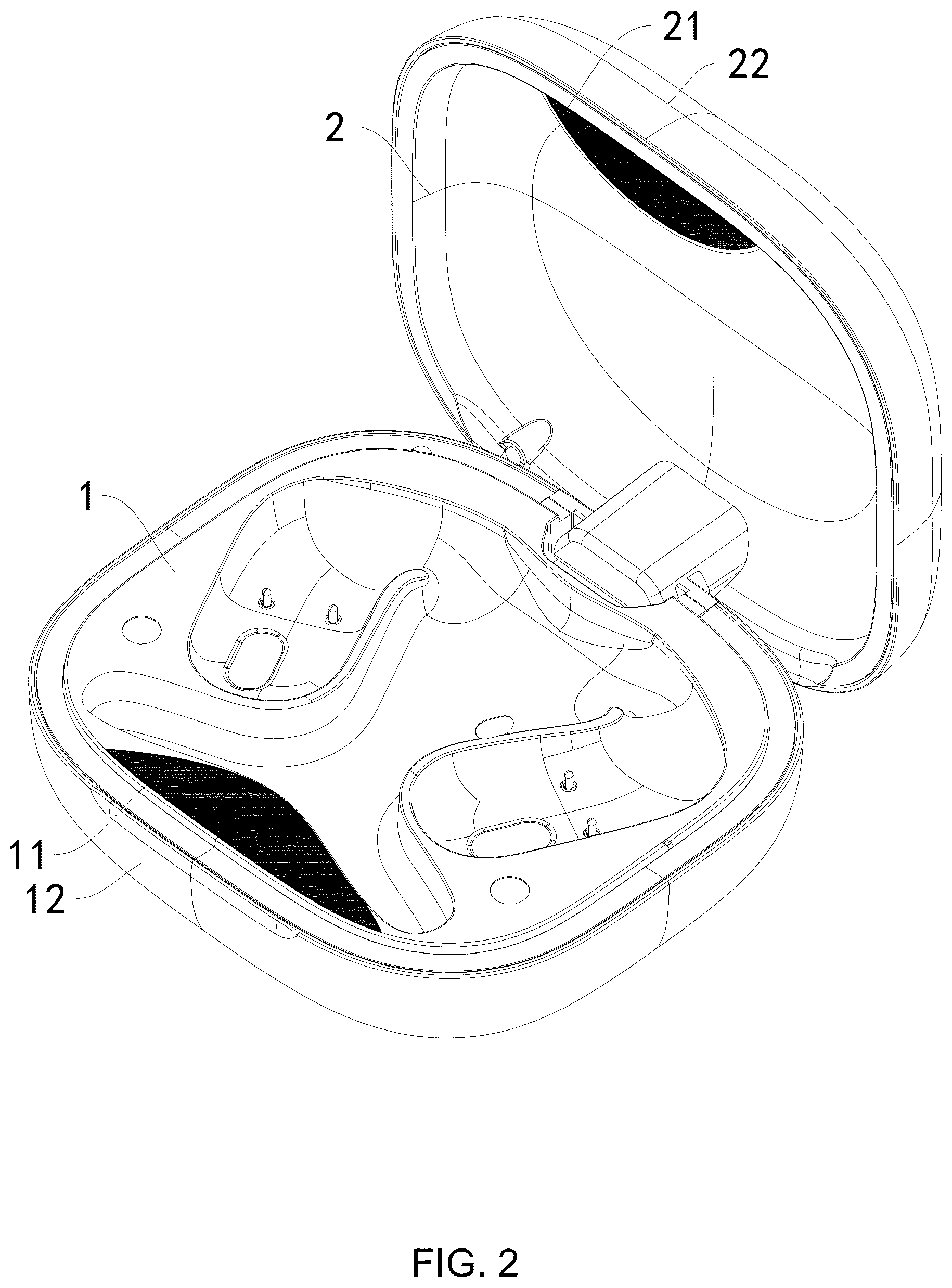 Patent US12310473 Figure 2 – Luminescent earphone compartment