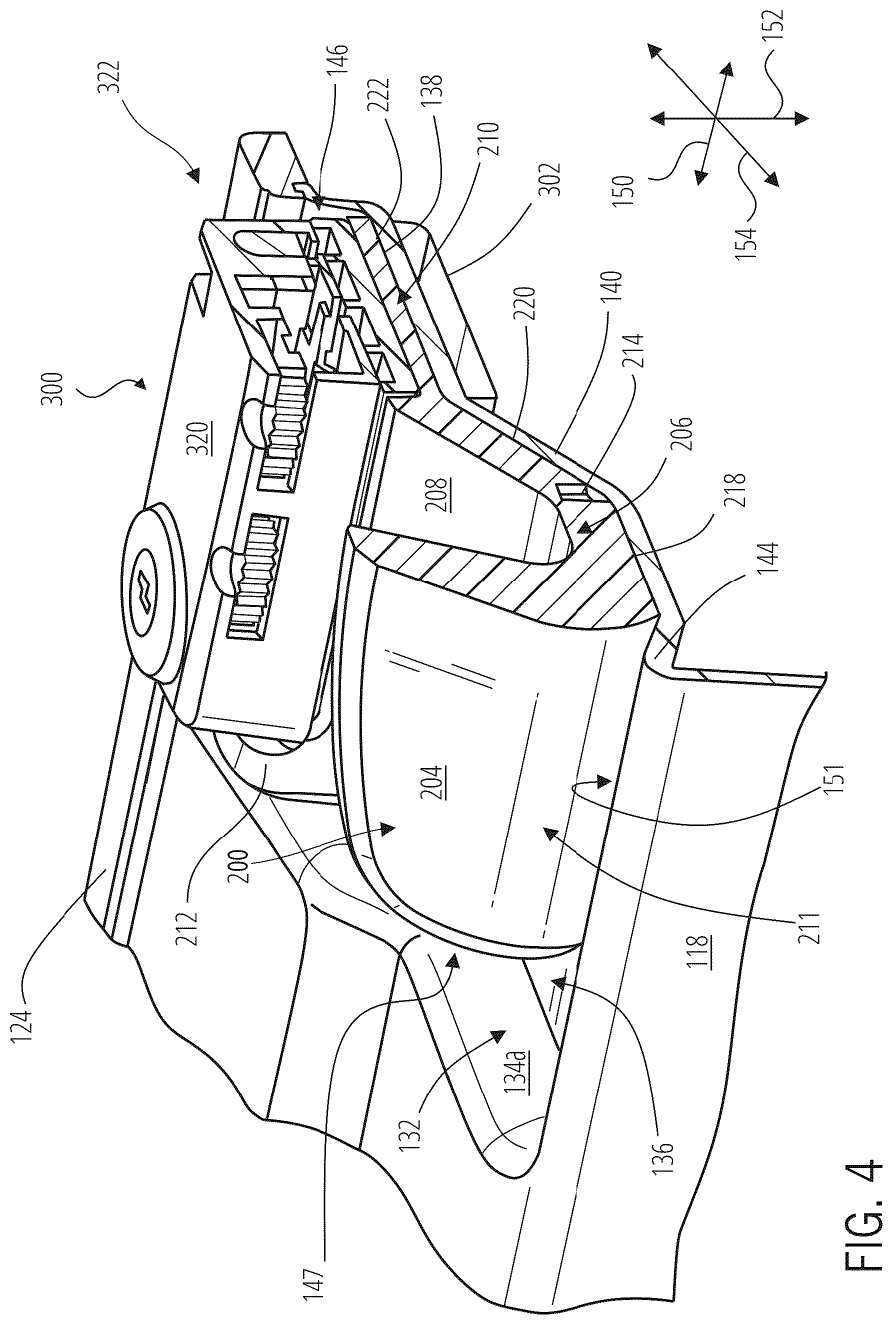 Patent US12310476 Figure 4 – Luggage article attachment member