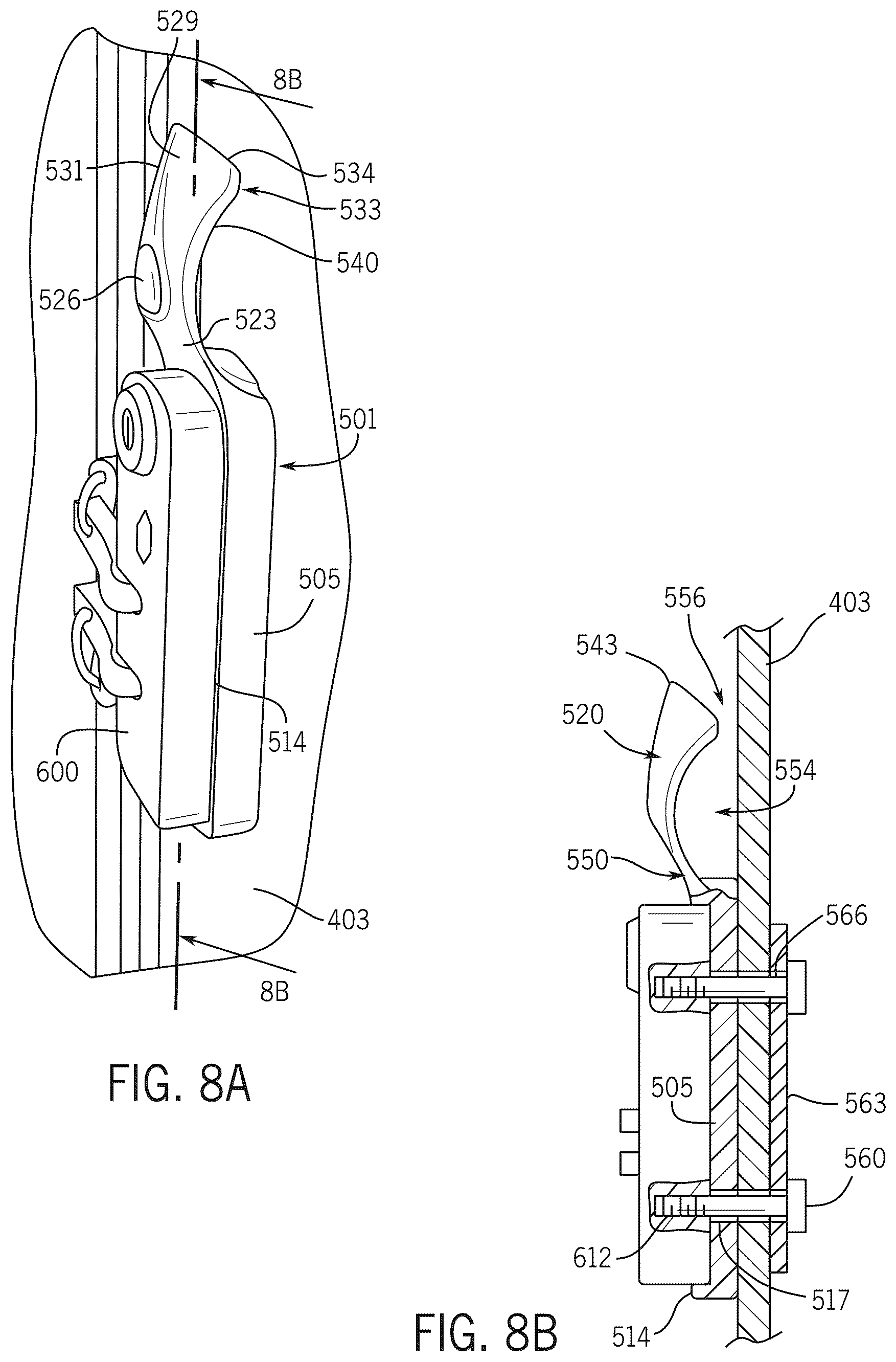Patent US12310476 Figure 8 – Luggage article attachment member