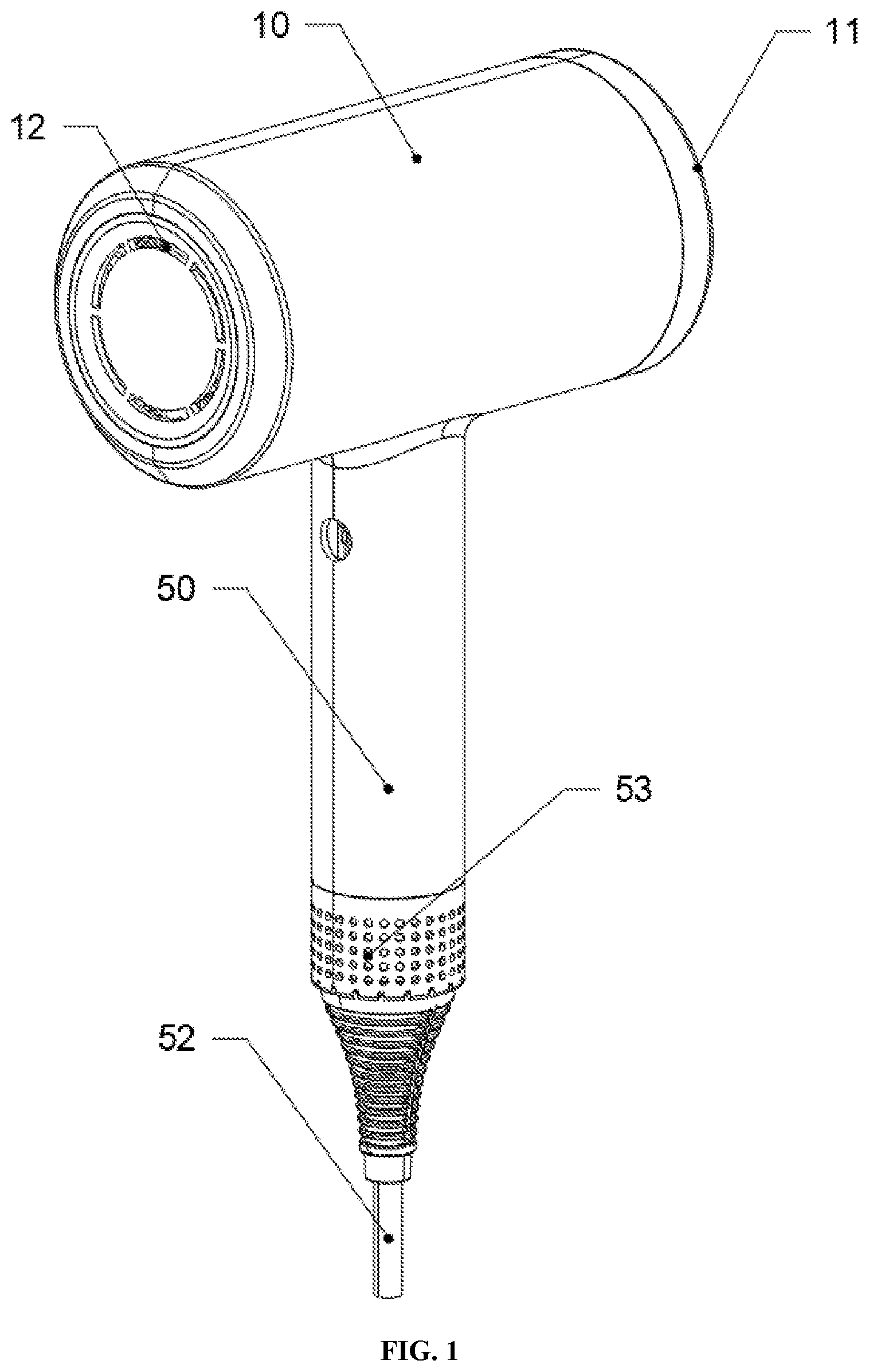 Patent US12310478 Figure 1 – Far infrared hair dryer