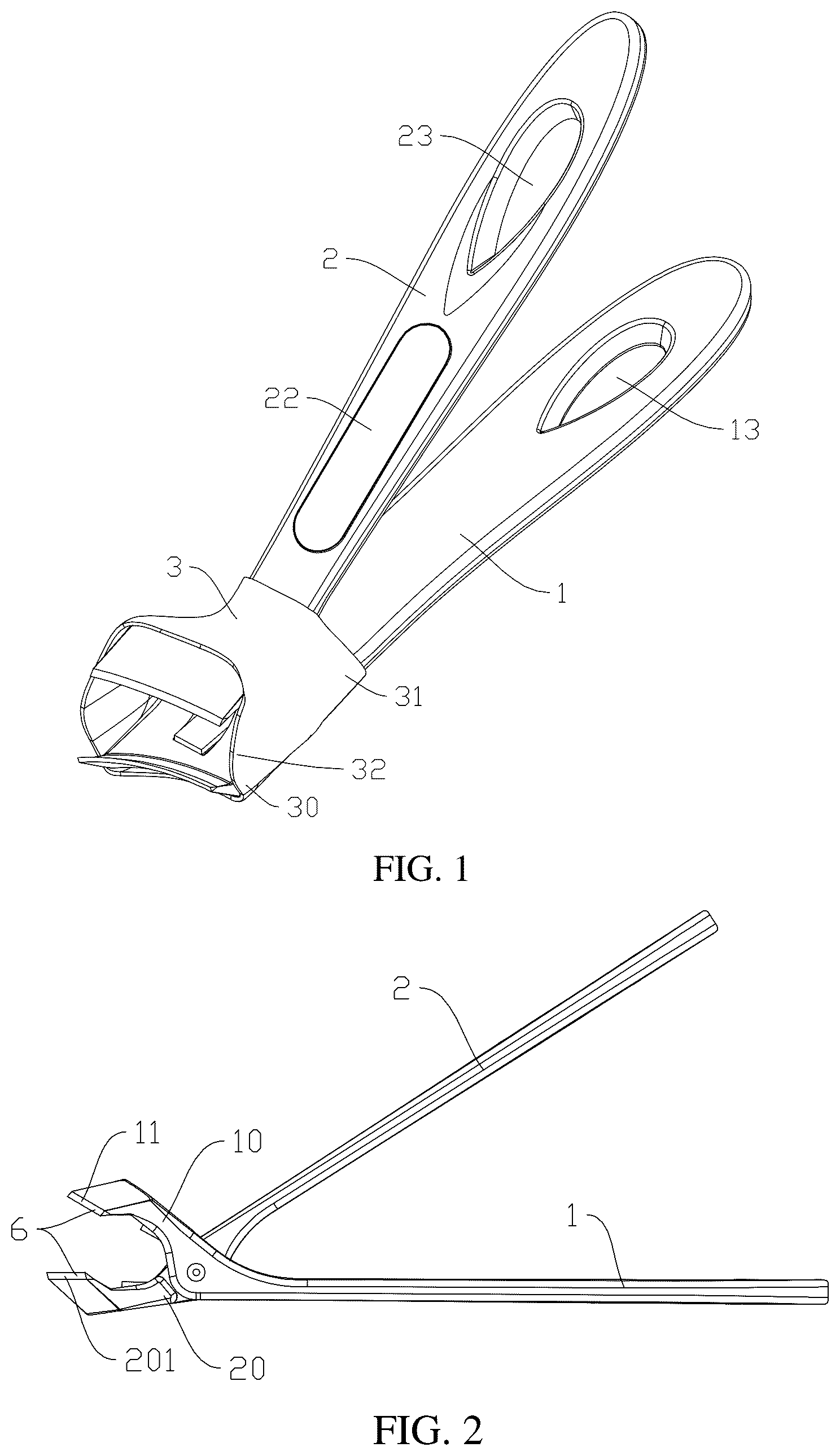 Patent US12310480 Figure 1 – Wide-jaw-opening nail clipper