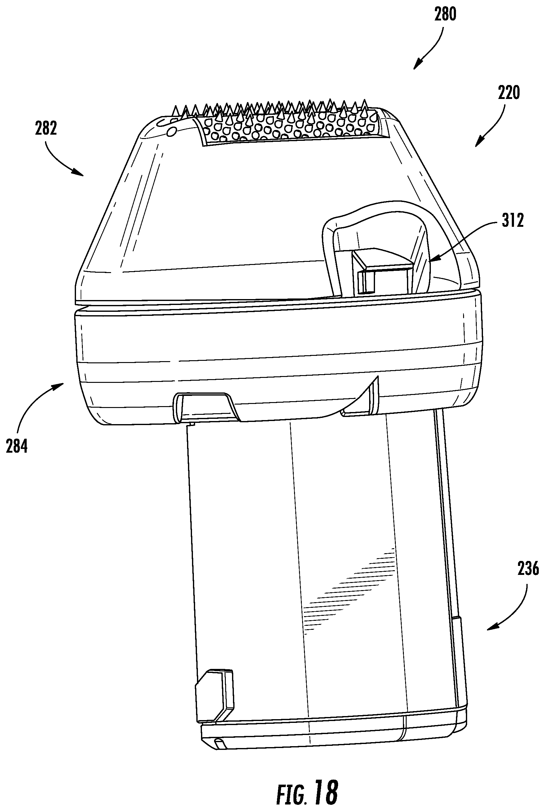 Patent US12310482 Figure 14 – Handheld treatment apparatus with cartridge assembly locking features