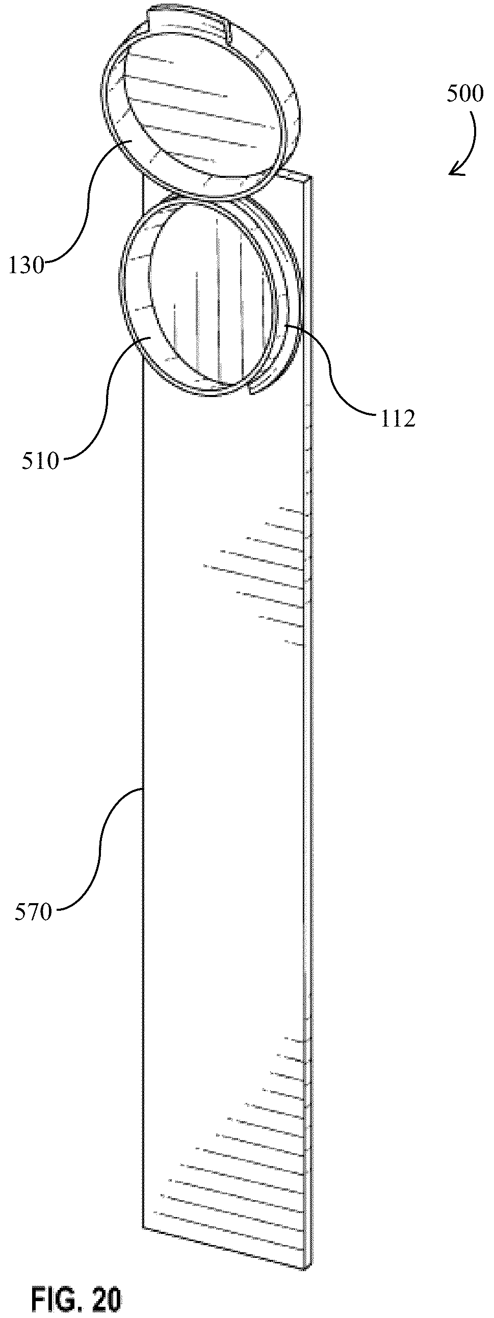 Patent US12310486 Figure 12 – Finger moistener container