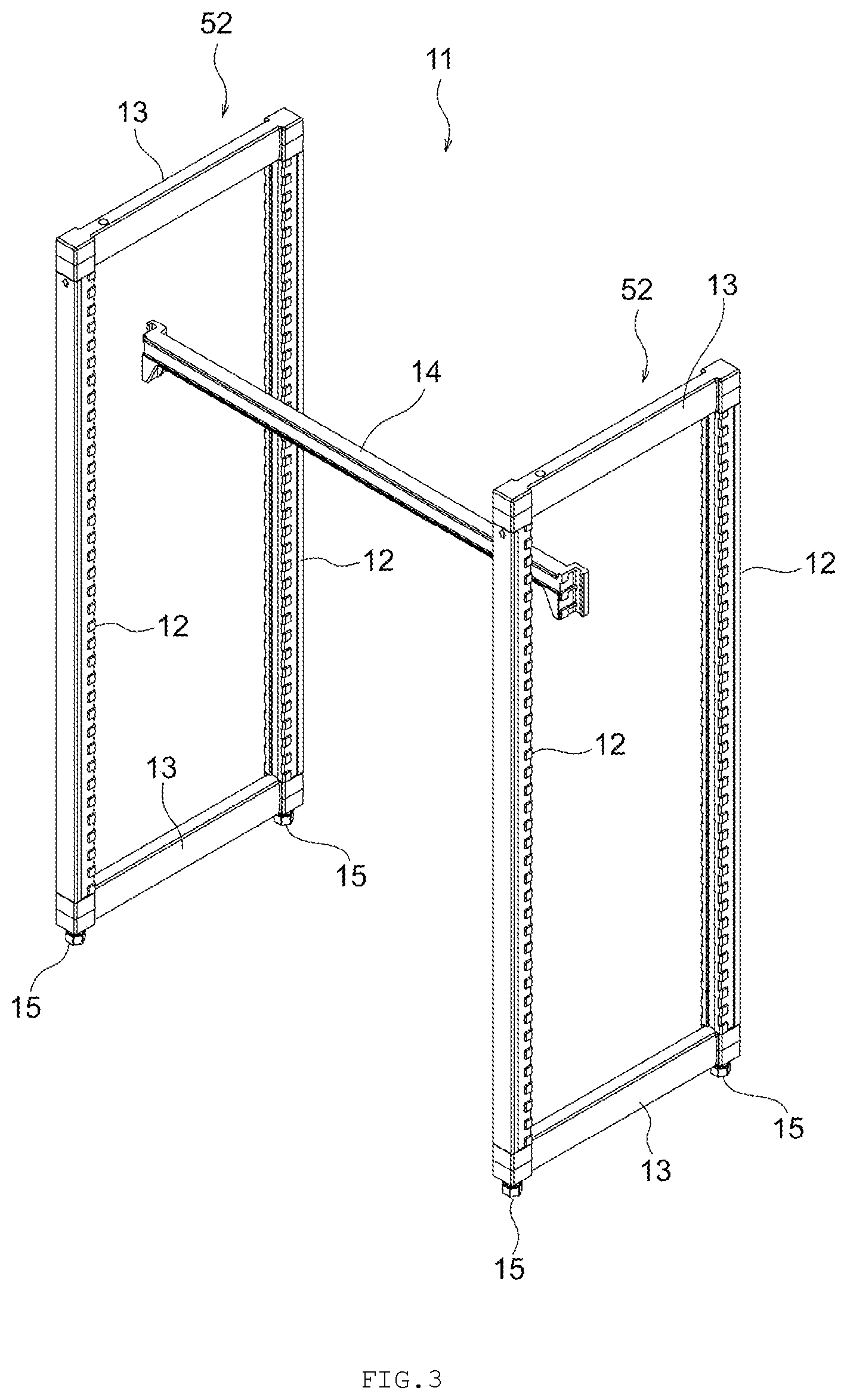 Patent US12310492 Figure 3 – Rack assembly with adjustable installation height of beam member