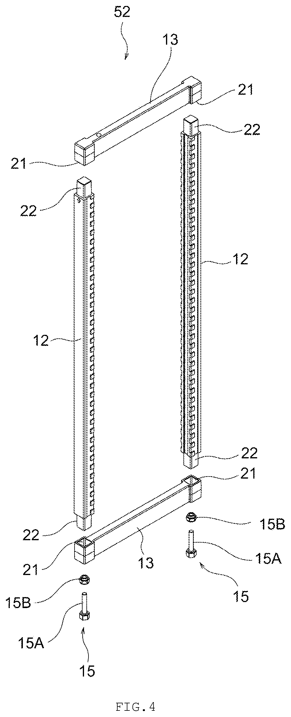 Patent US12310492 Figure 4 – Rack assembly with adjustable installation height of beam member