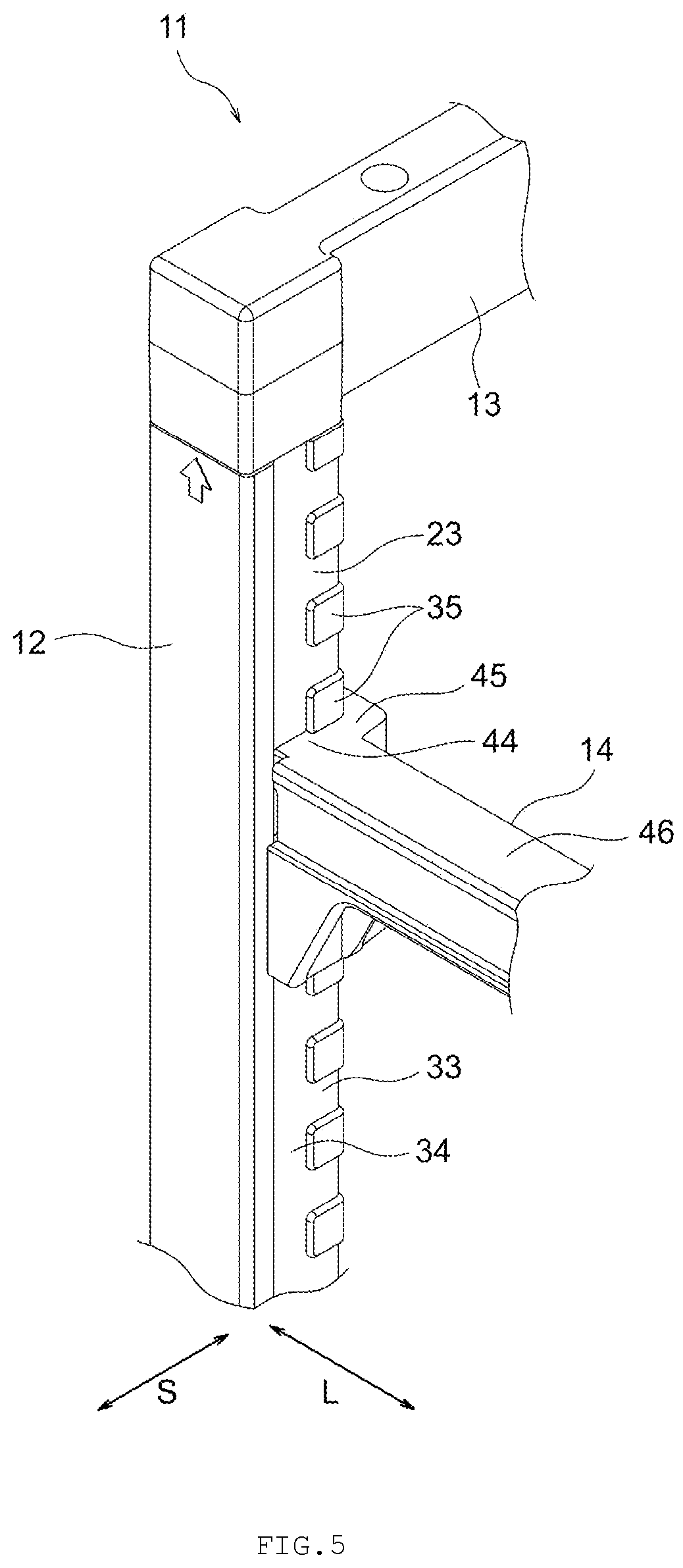 Patent US12310492 Figure 5 – Rack assembly with adjustable installation height of beam member