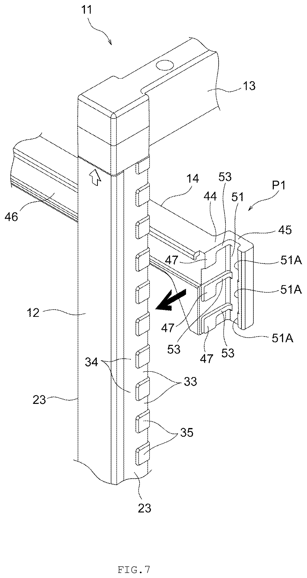 Patent US12310492 Figure 7 – Rack assembly with adjustable installation height of beam member