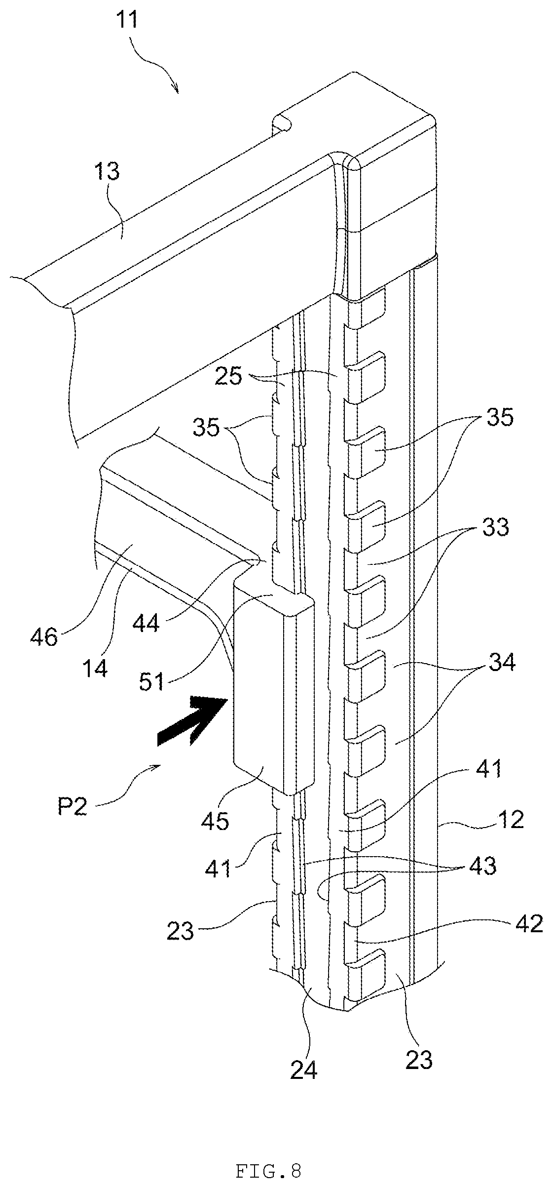 Patent US12310492 Figure 8 – Rack assembly with adjustable installation height of beam member