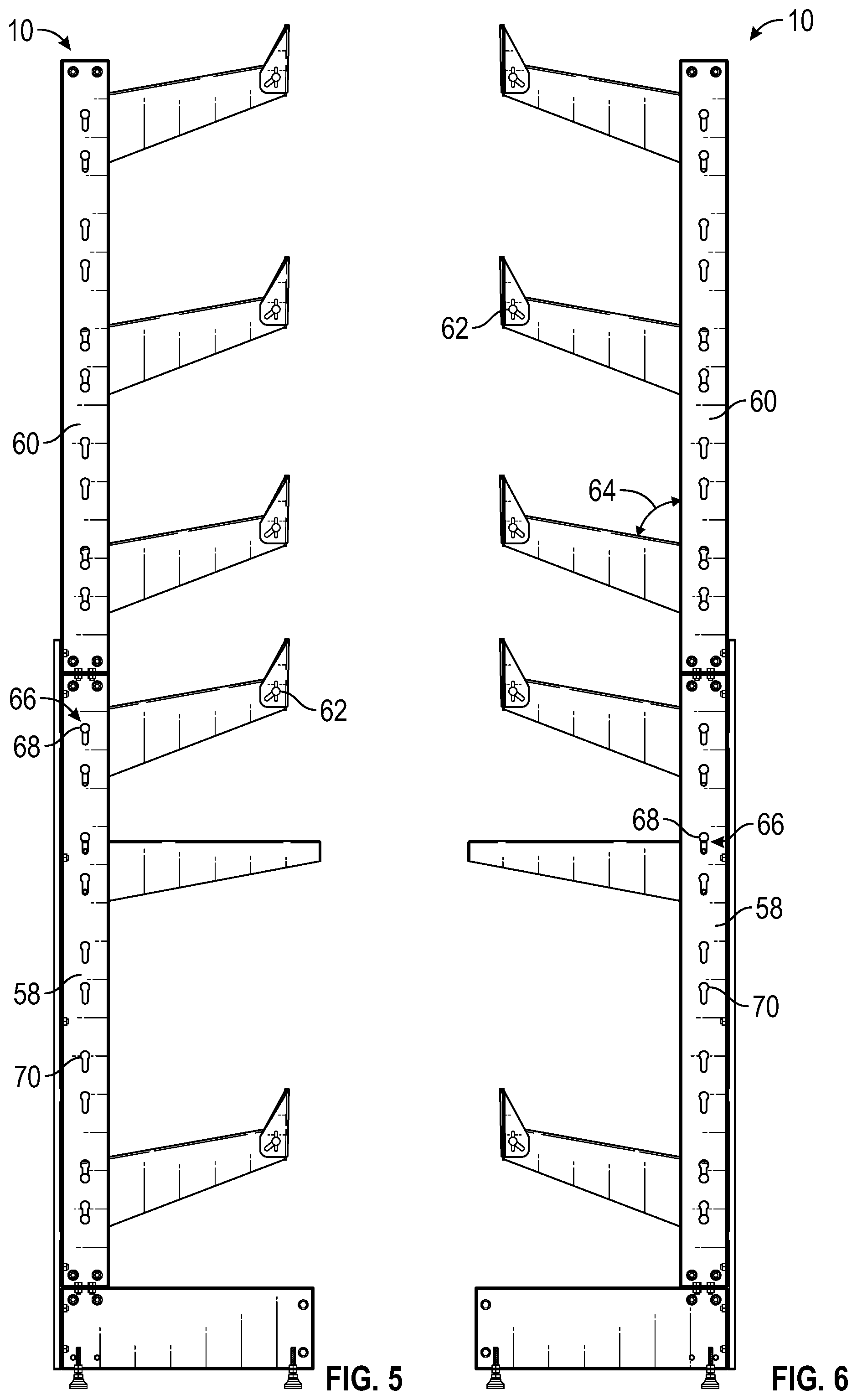 Patent US12310494 Figure 4 – Freestanding ladder storage rack