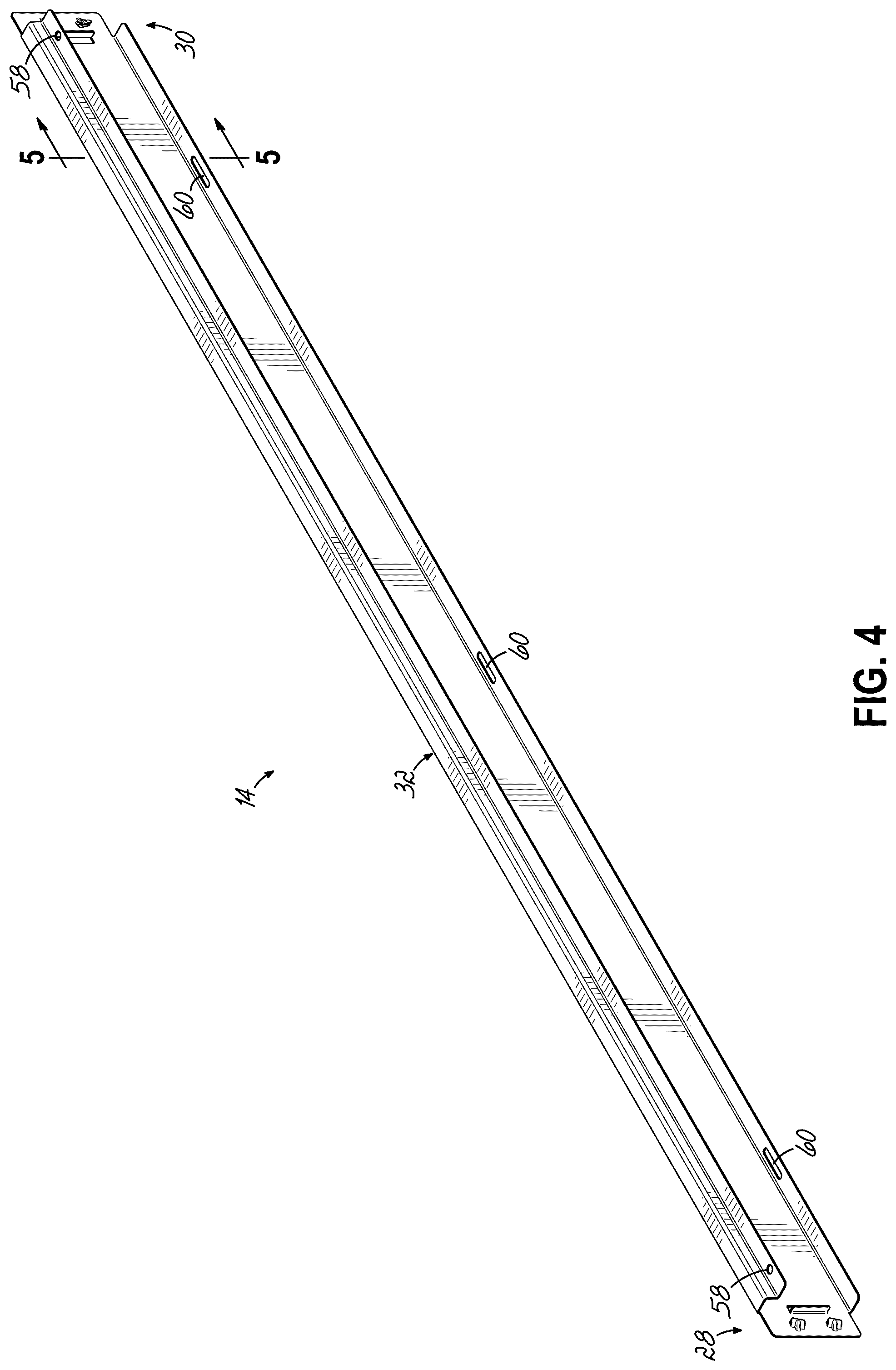 Patent US12310495 Figure 4 – Weldless shelf support beams and shelving units utilizing same